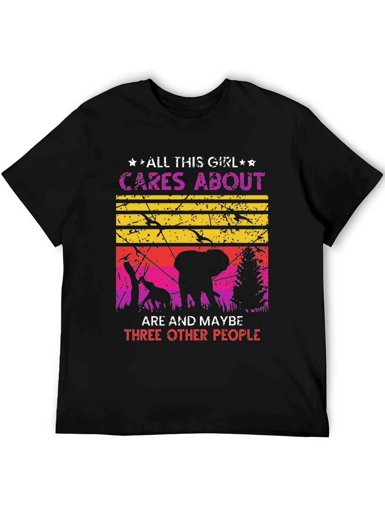 All This Girl Cares About Elephants T-Shirt