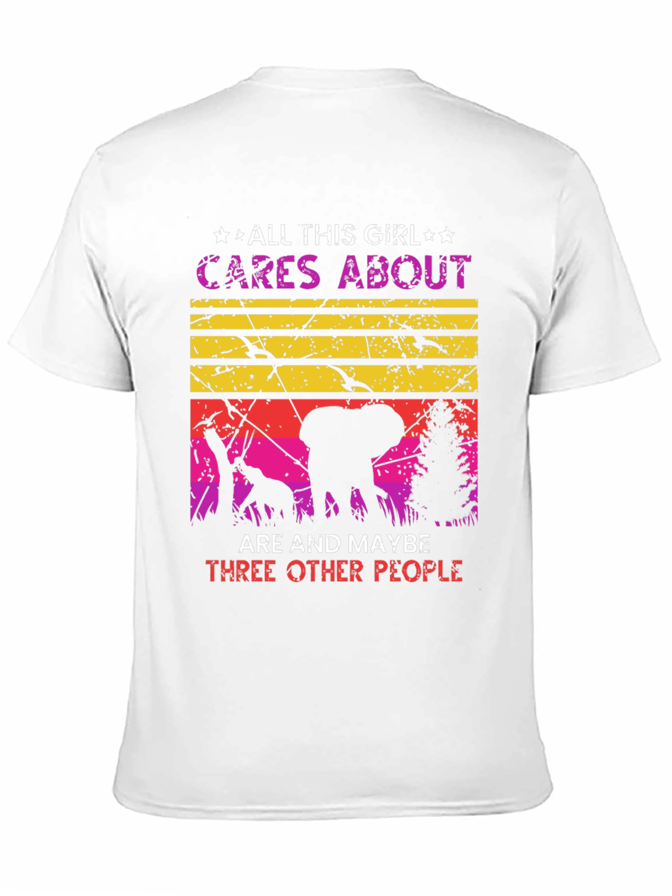 All This Girl Cares About Elephants T-Shirt