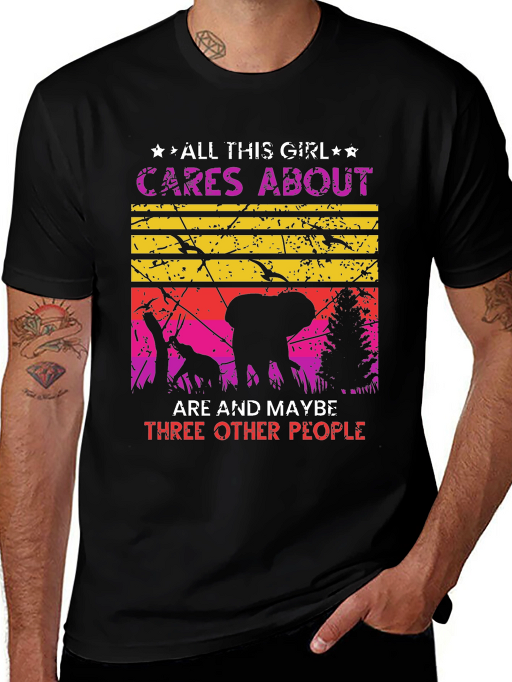All This Girl Cares About Elephants T-Shirt