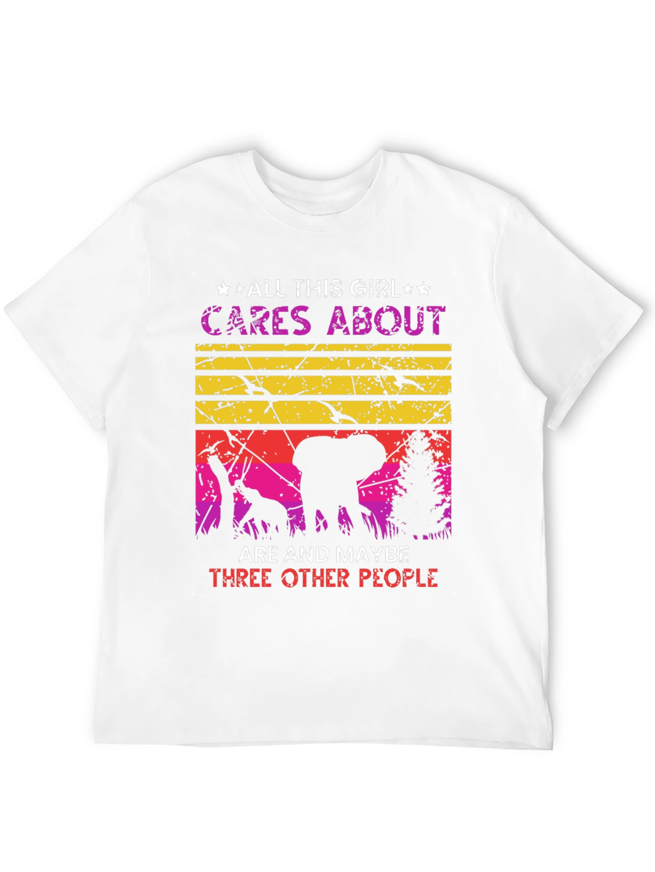 All This Girl Cares About Elephants T-Shirt