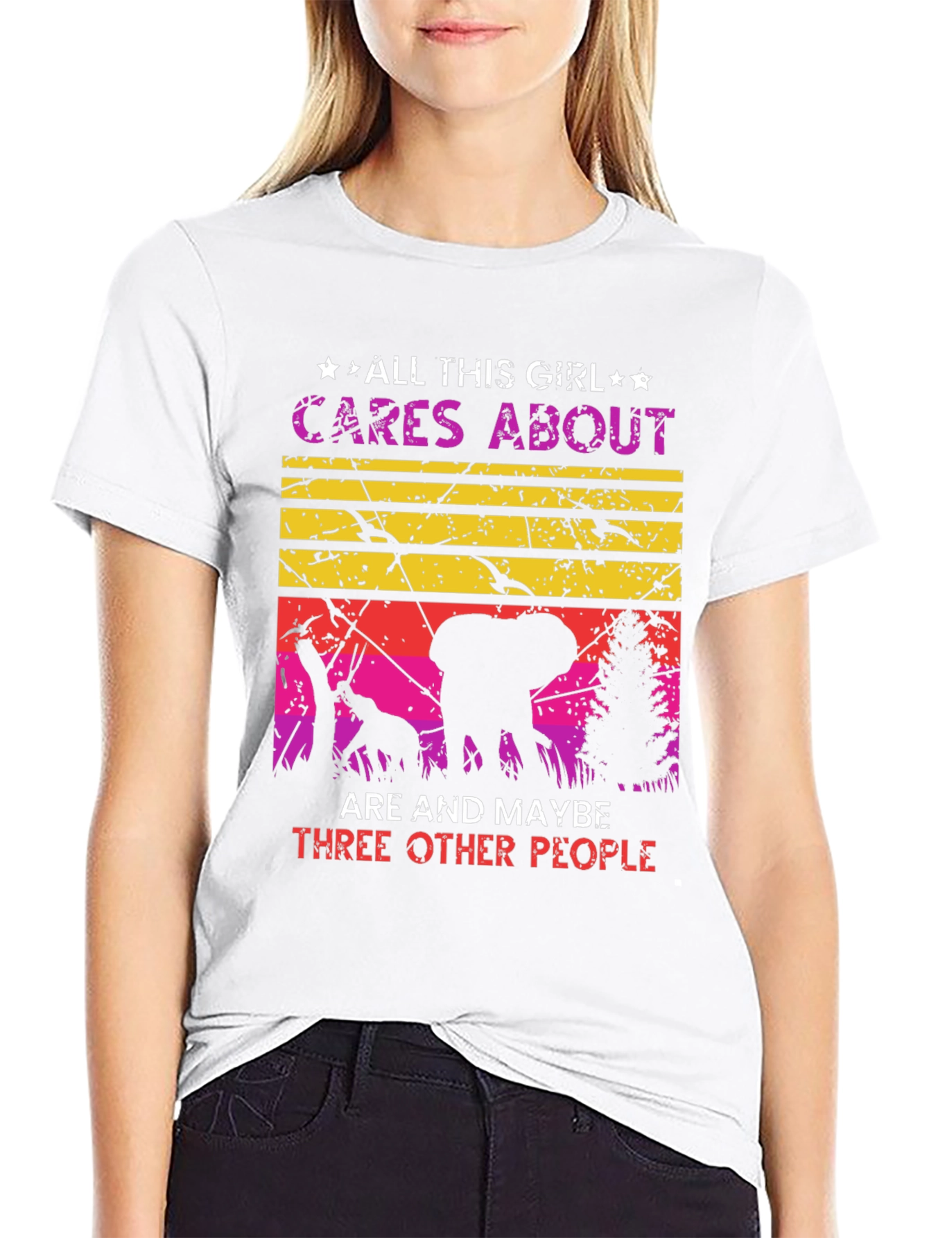 All This Girl Cares About Elephants T-Shirt