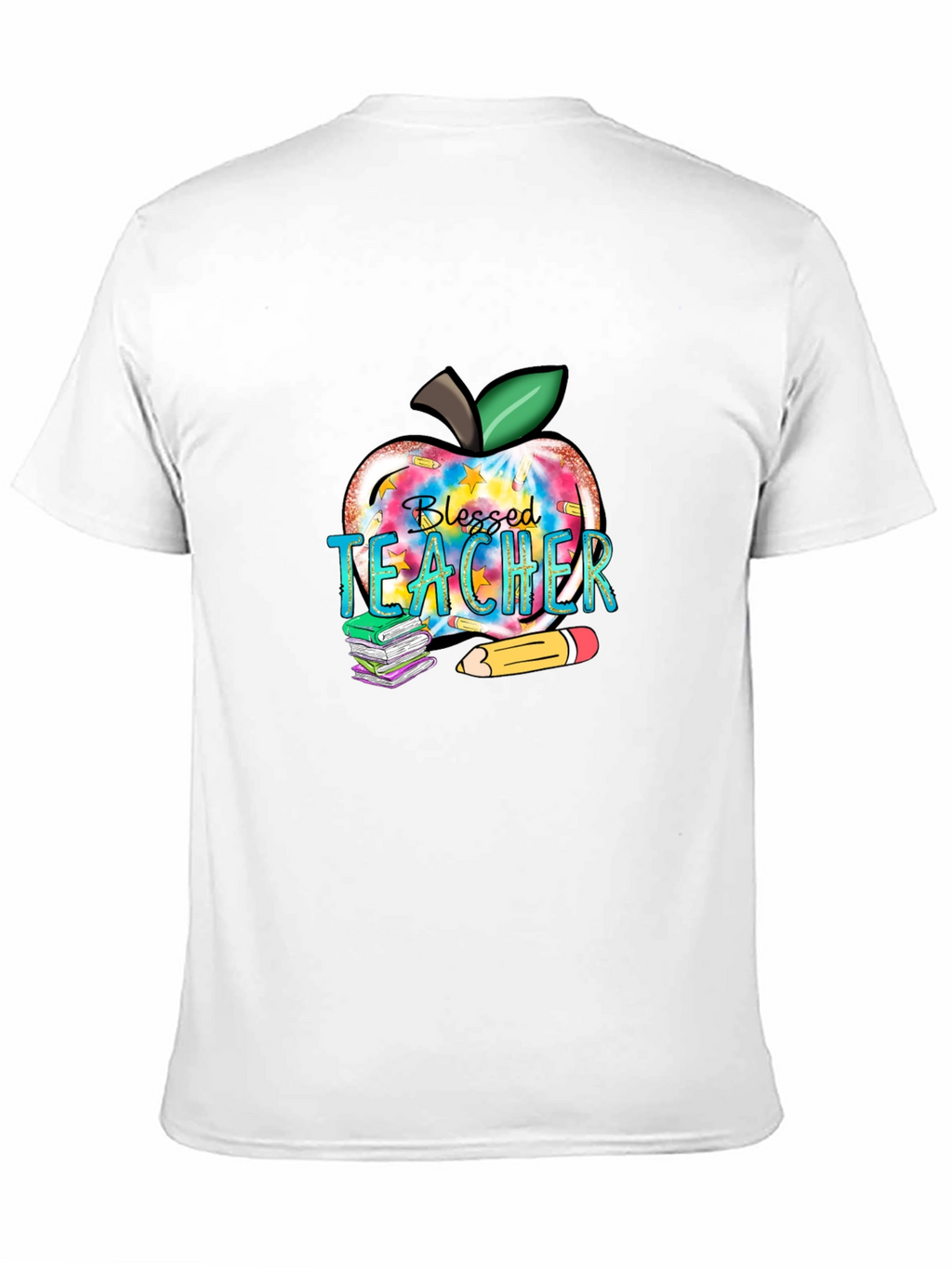Blessed Teacher Apple Graphic T-Shirt