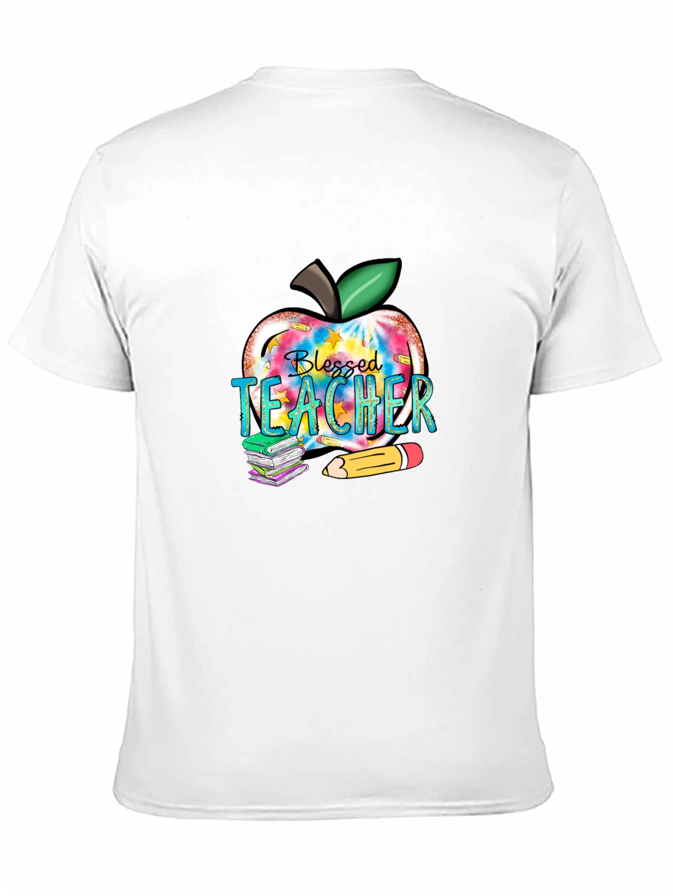 Blessed Teacher Apple Graphic T-Shirt