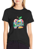Blessed Teacher Apple Graphic T-Shirt