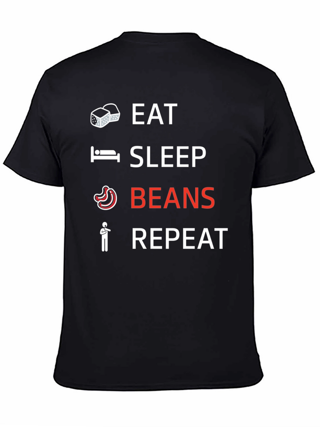 Eat Sleep Beans Repeat Graphic Tee