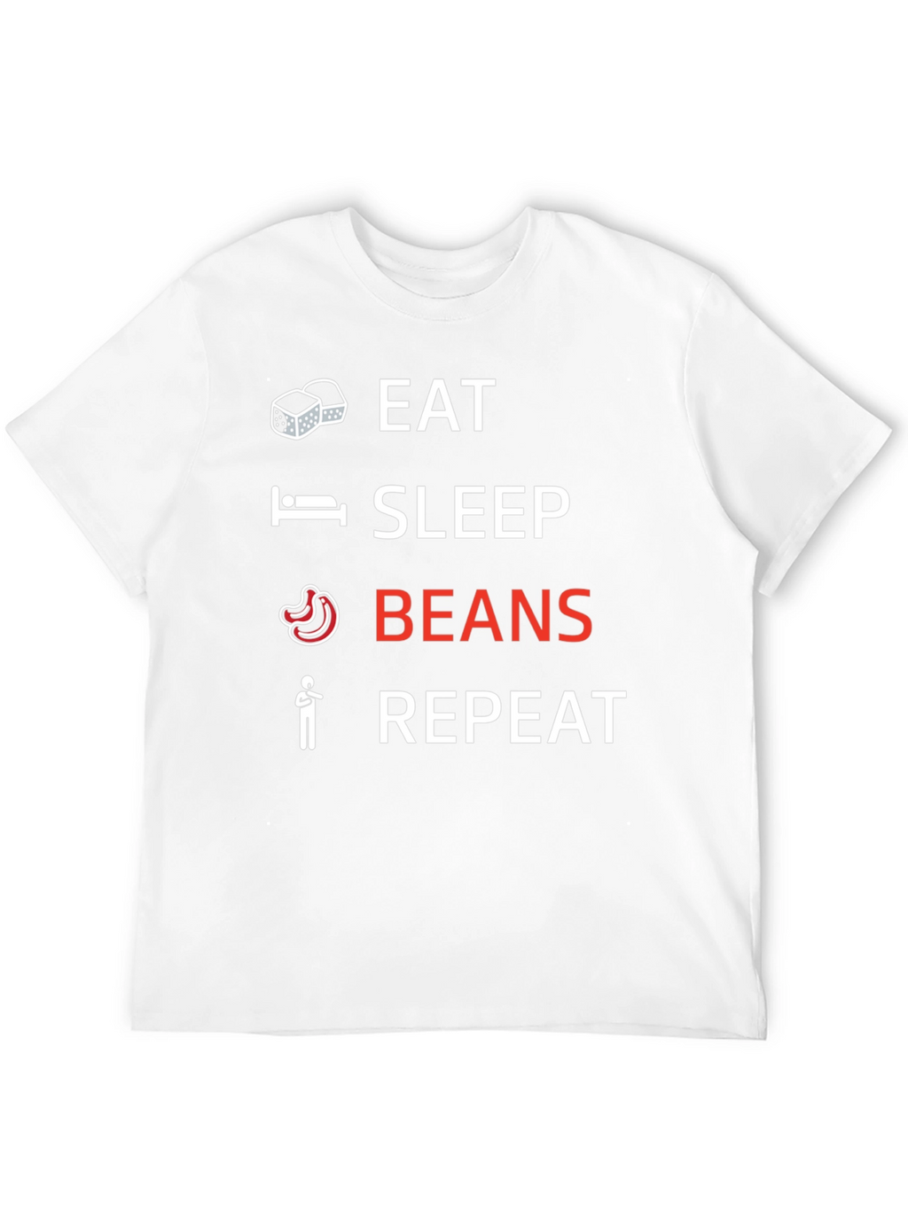 Eat Sleep Beans Repeat Graphic Tee