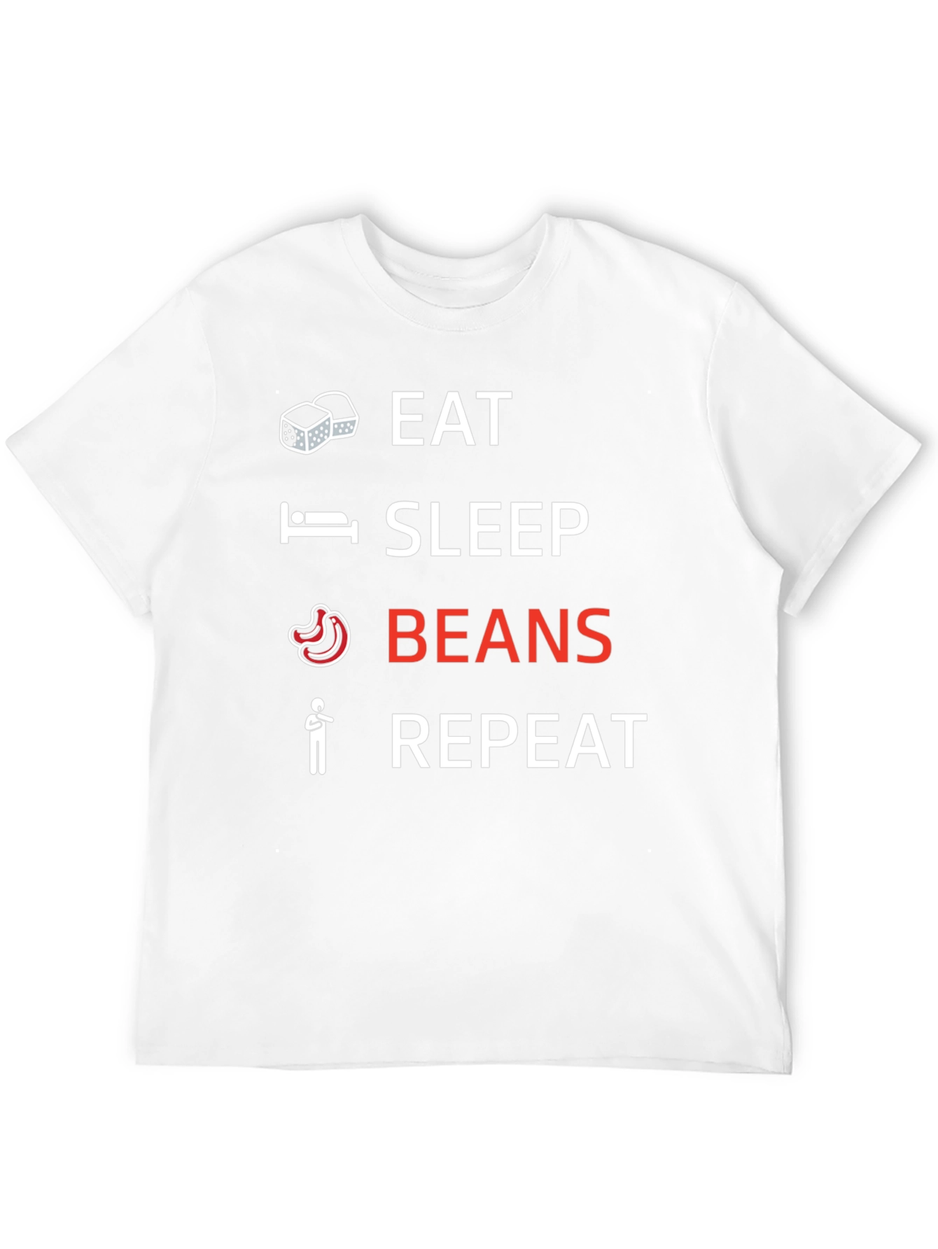 Eat Sleep Beans Repeat Graphic Tee