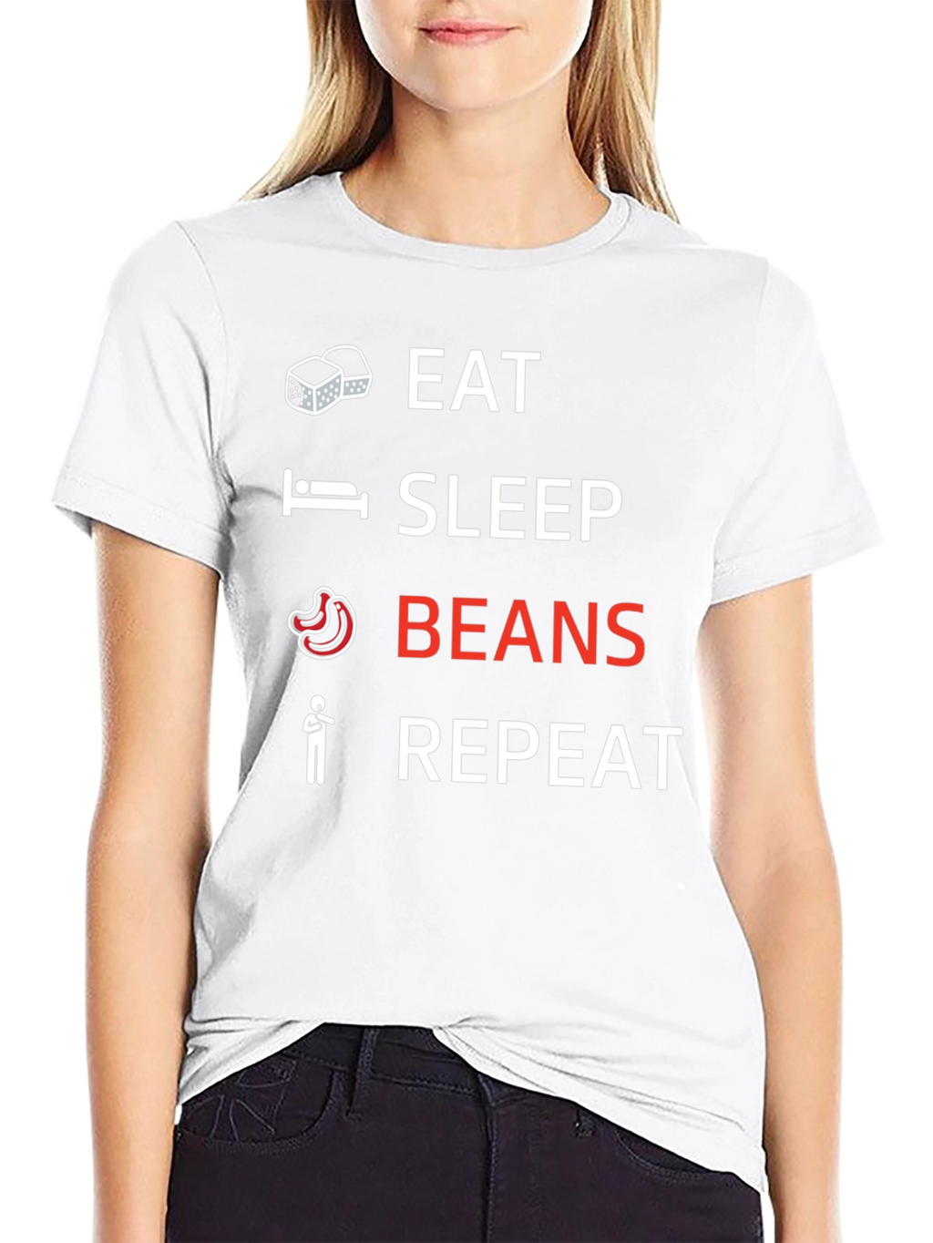 Eat Sleep Beans Repeat Graphic Tee