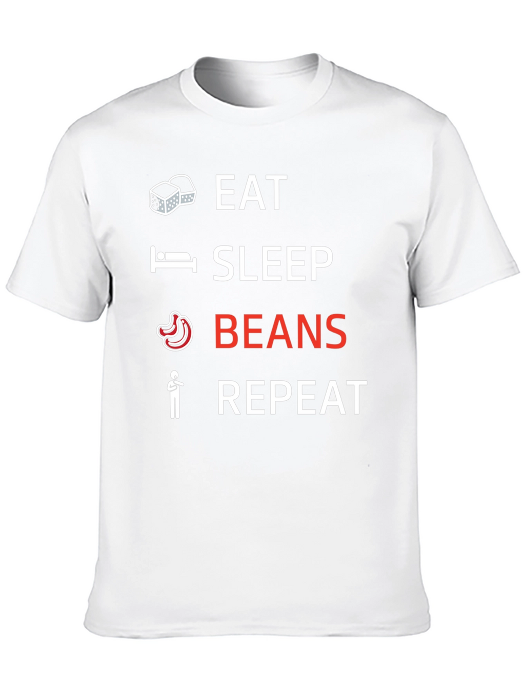 Eat Sleep Beans Repeat Graphic Tee