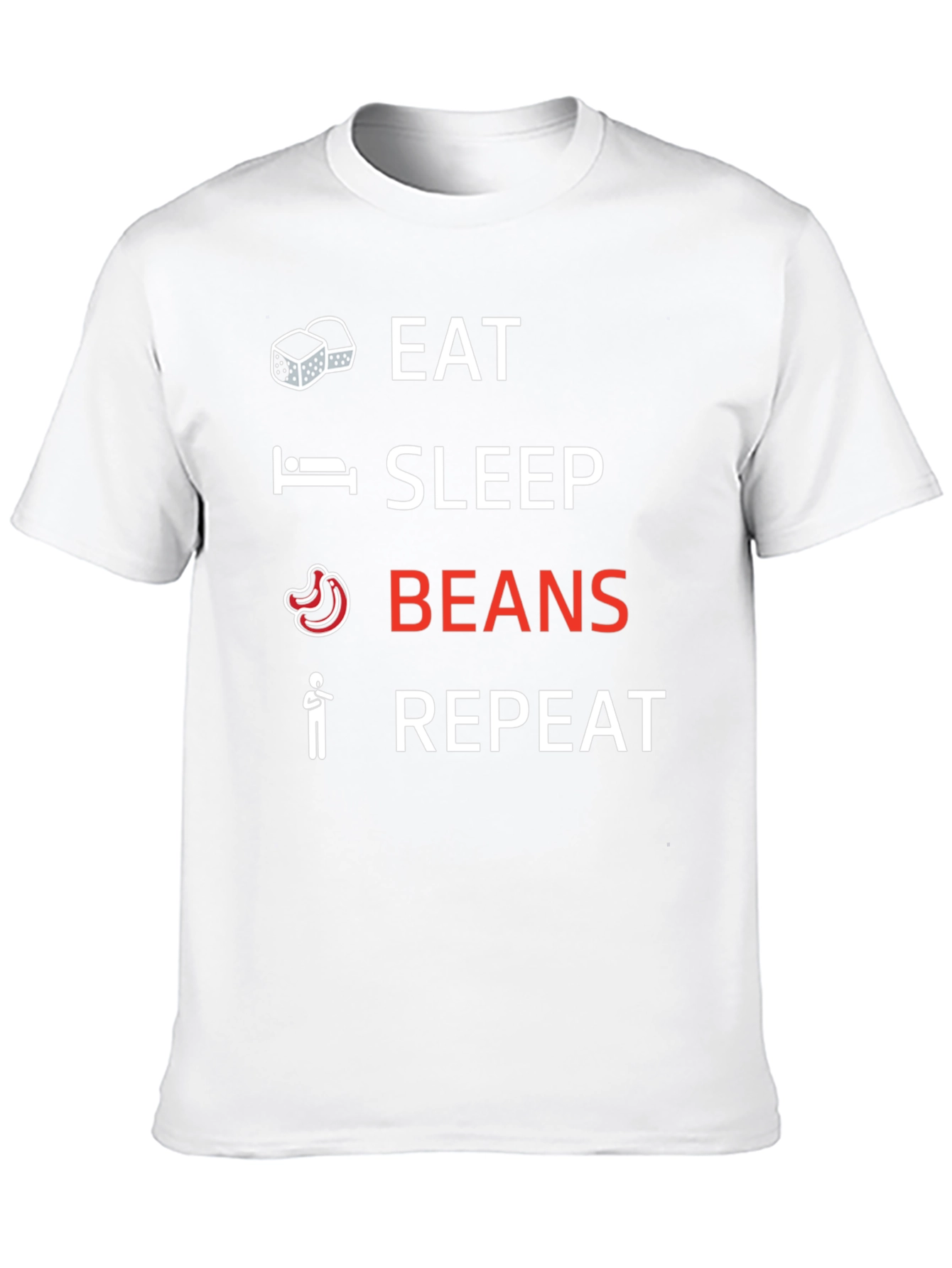 Eat Sleep Beans Repeat Graphic Tee