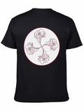 Geometric Roses Graphic T-Shirt