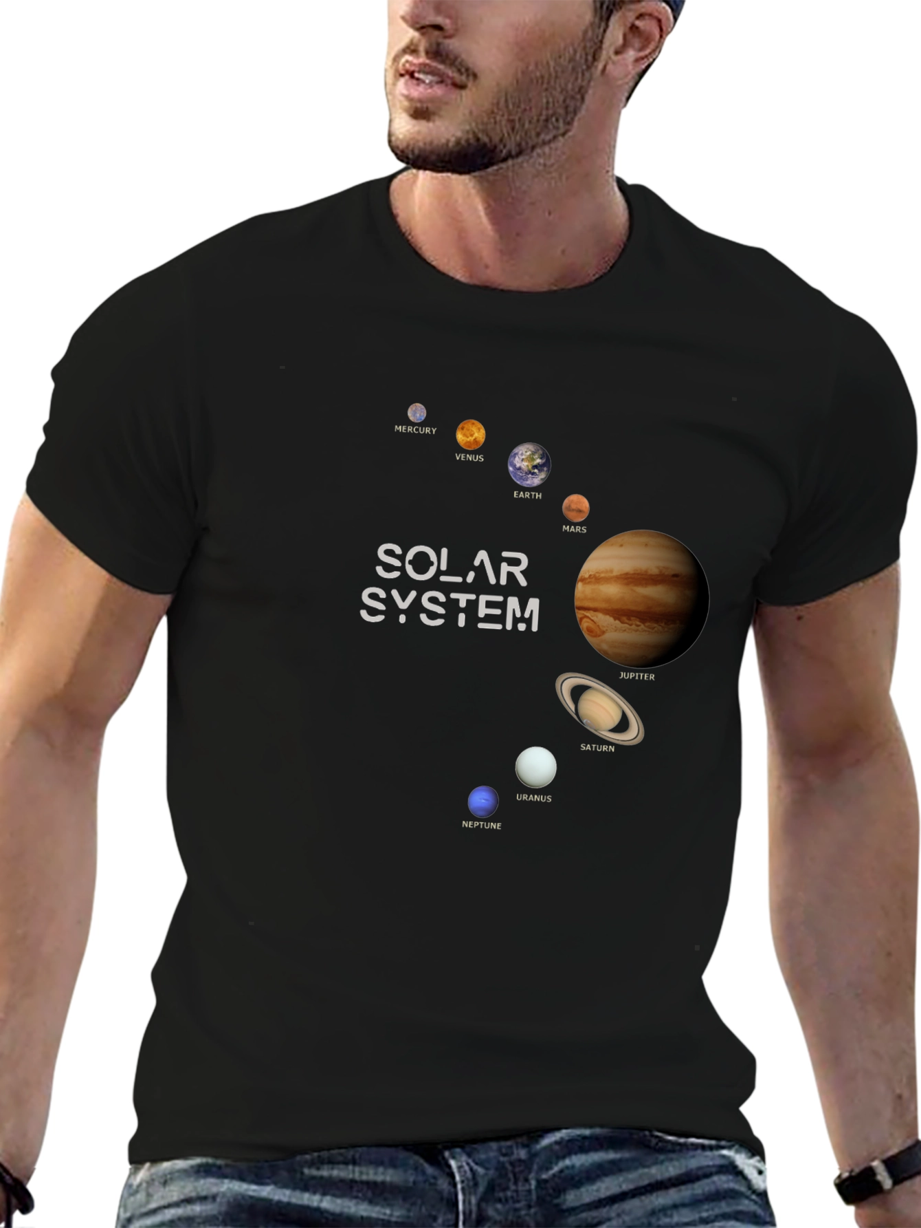 Solar System Planets Graphic T-Shirt - Outer Space Tee