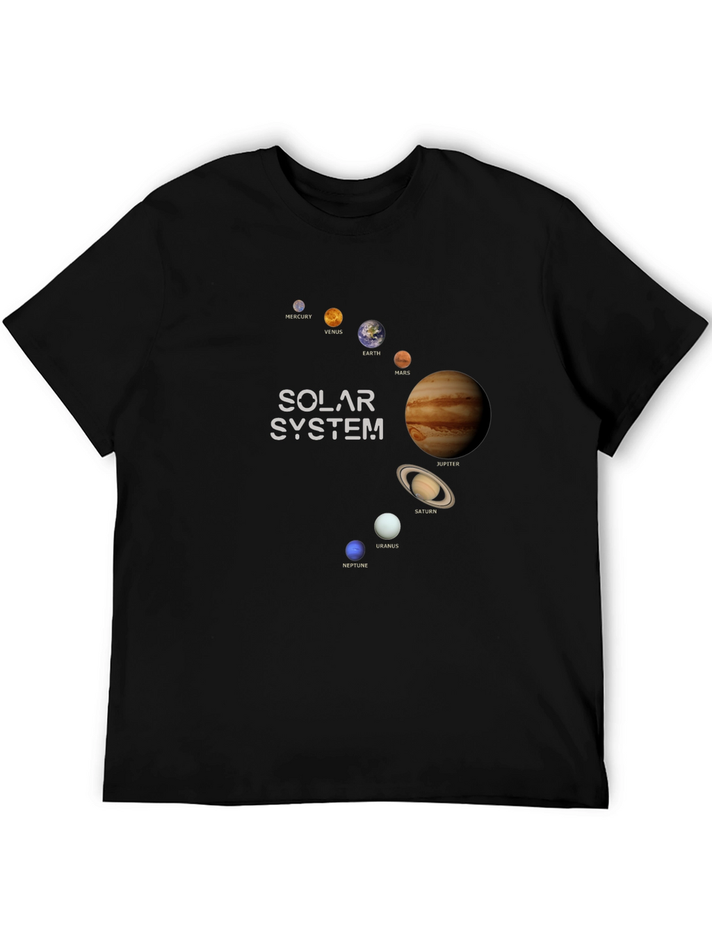 Solar System Planets Graphic T-Shirt - Outer Space Tee
