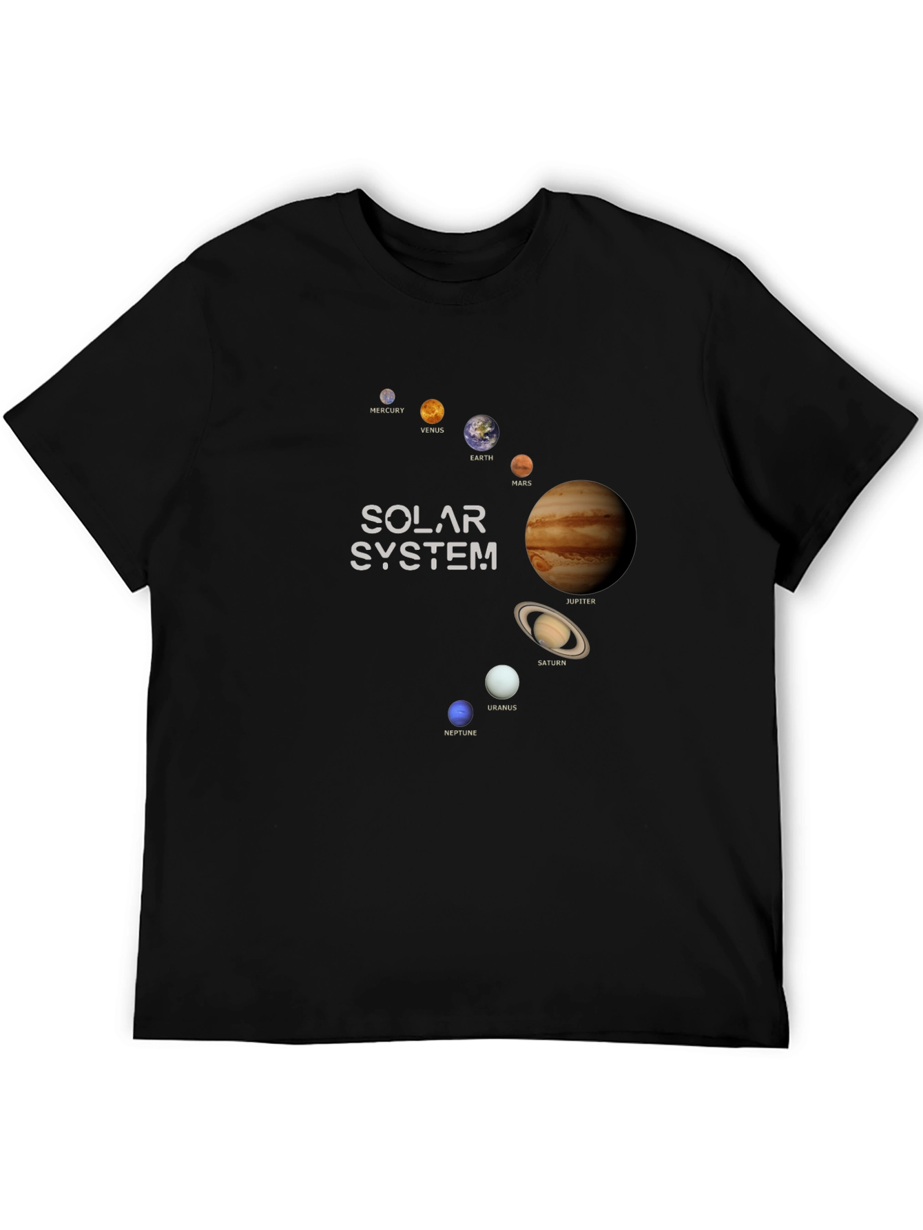 Solar System Planets Graphic T-Shirt - Outer Space Tee