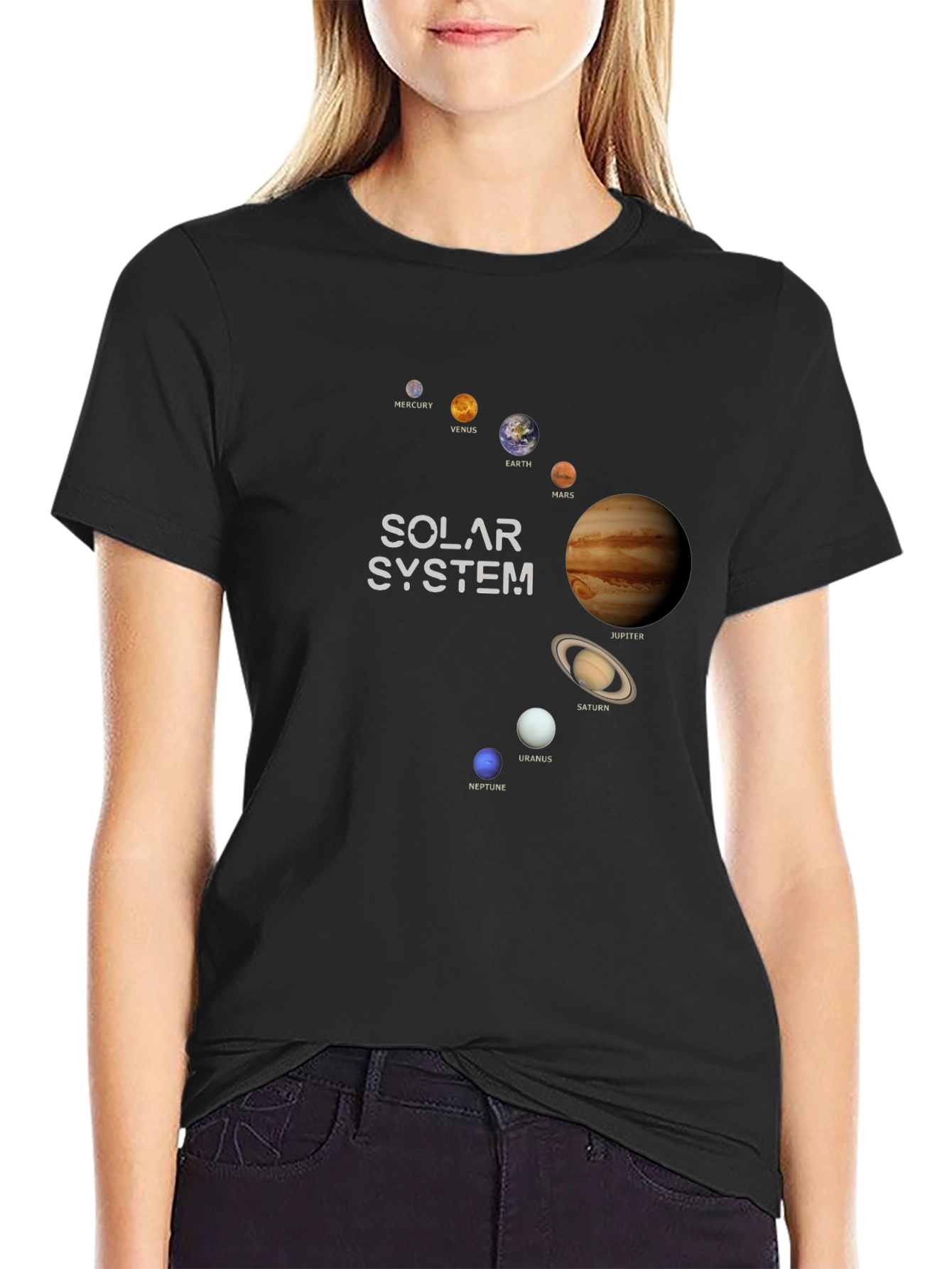 Solar System Planets Graphic T-Shirt - Outer Space Tee