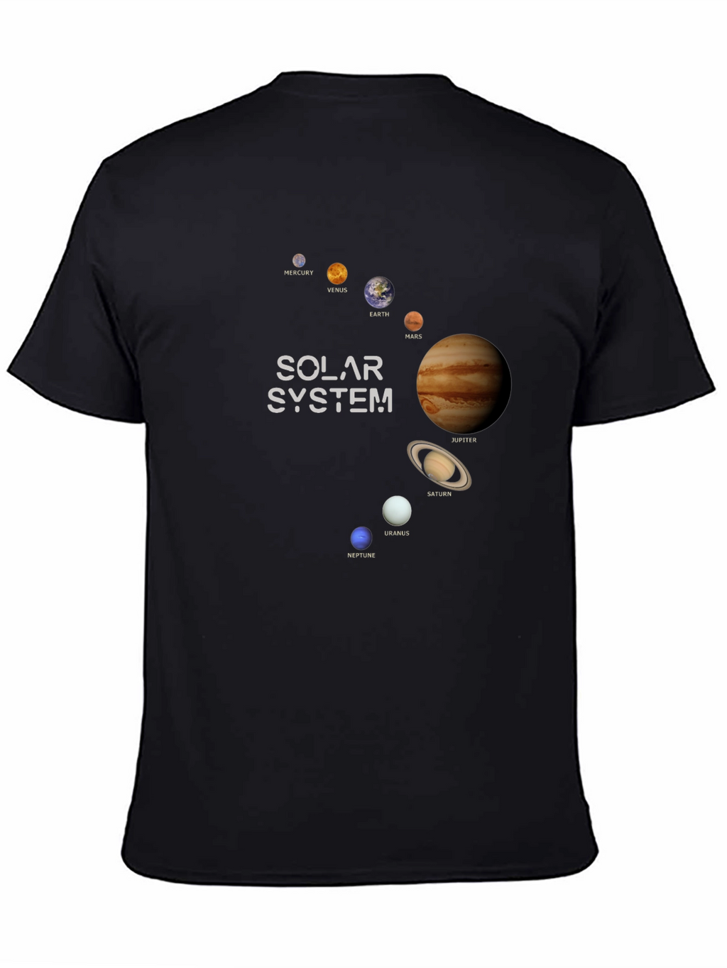 Solar System Planets Graphic T-Shirt - Outer Space Tee