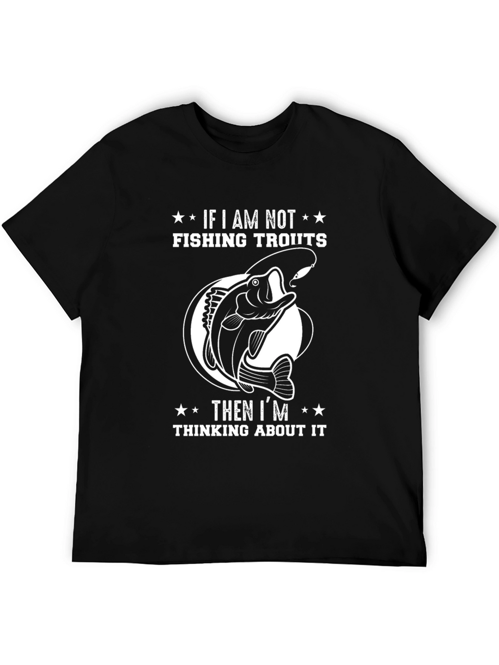 Fishing Trouts T-Shirt Black