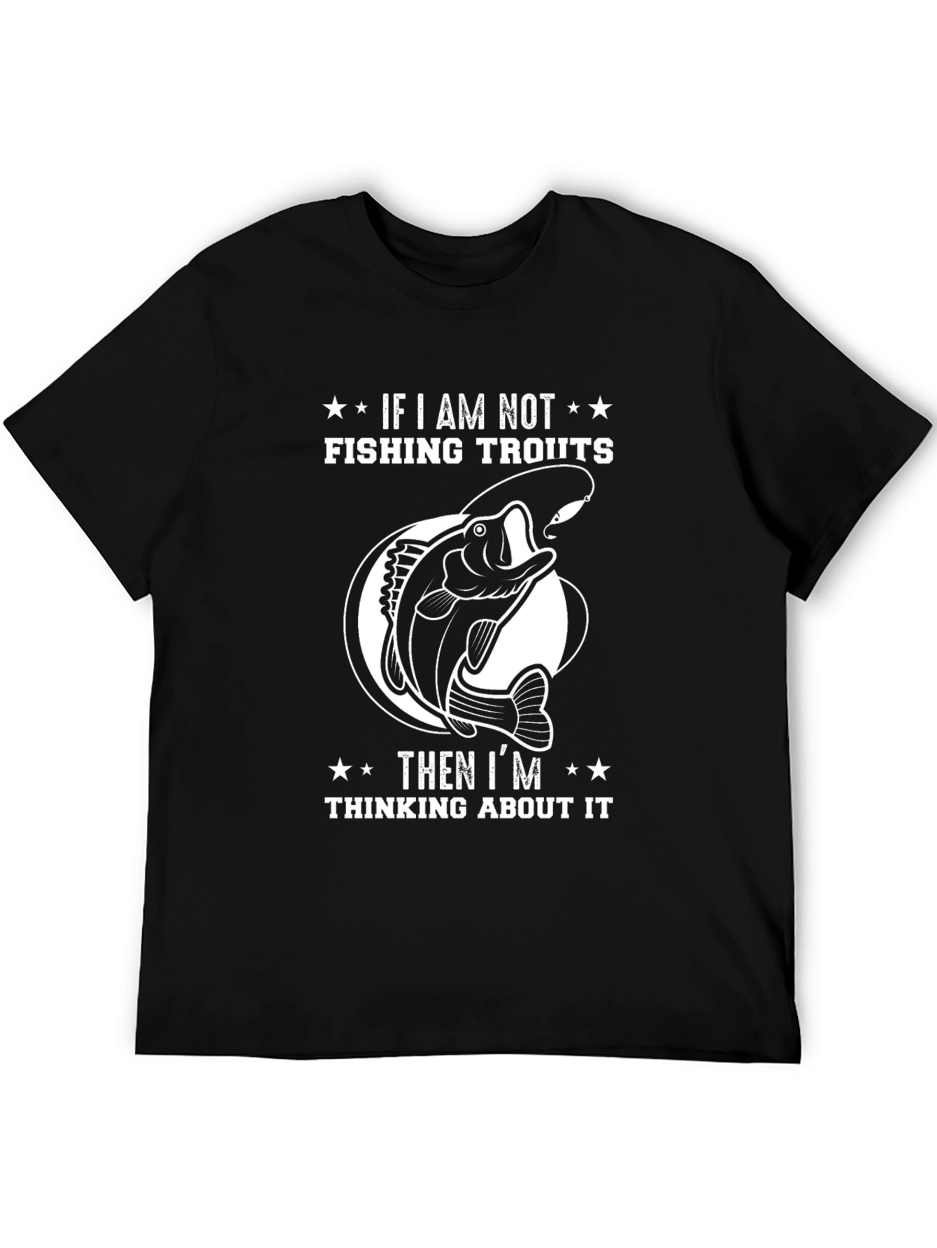 Fishing Trouts T-Shirt Black