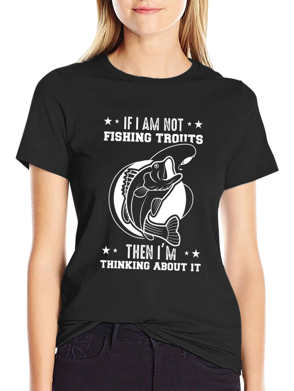 Fishing Trouts T-Shirt Black