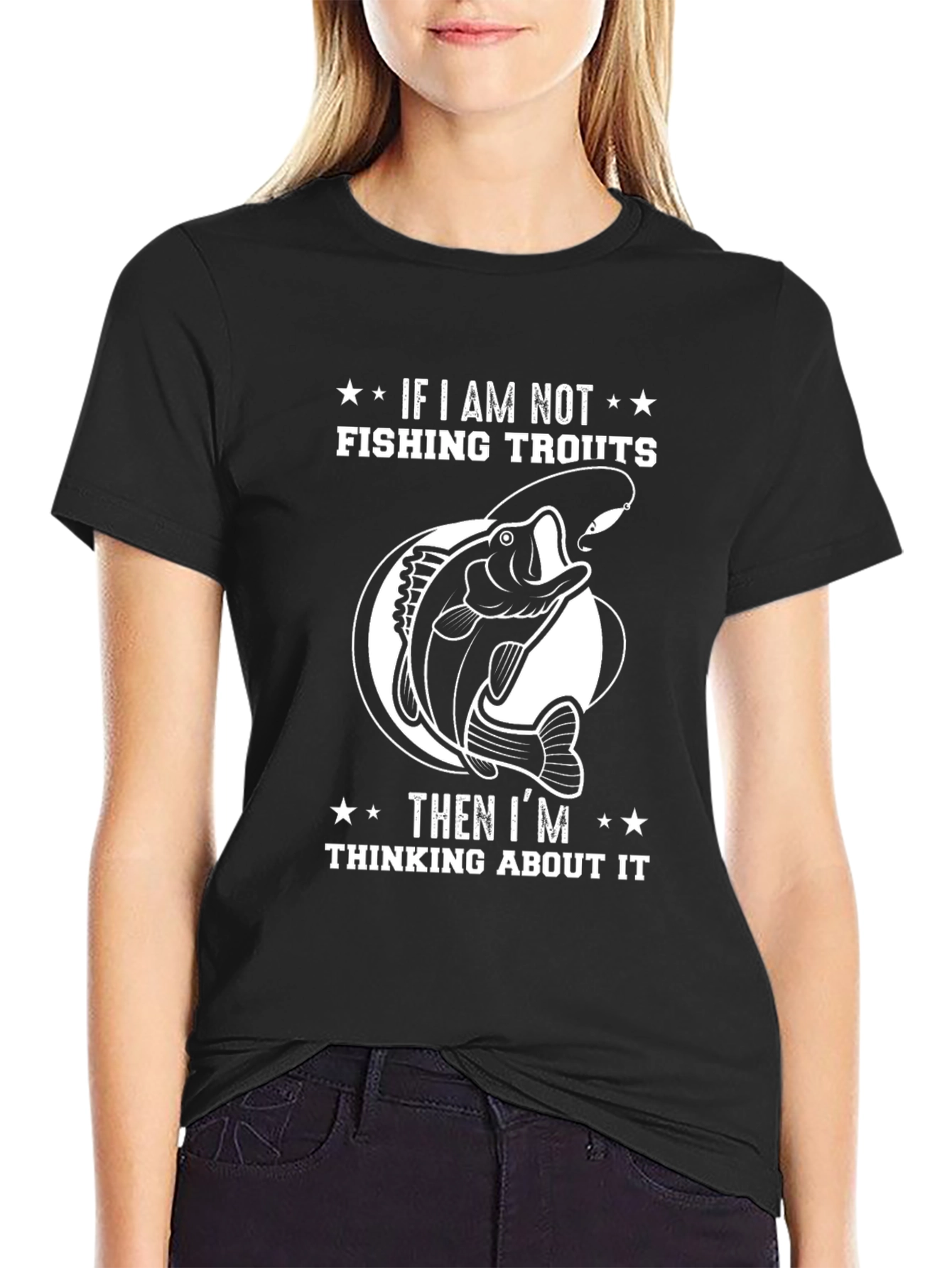 Fishing Trouts T-Shirt Black