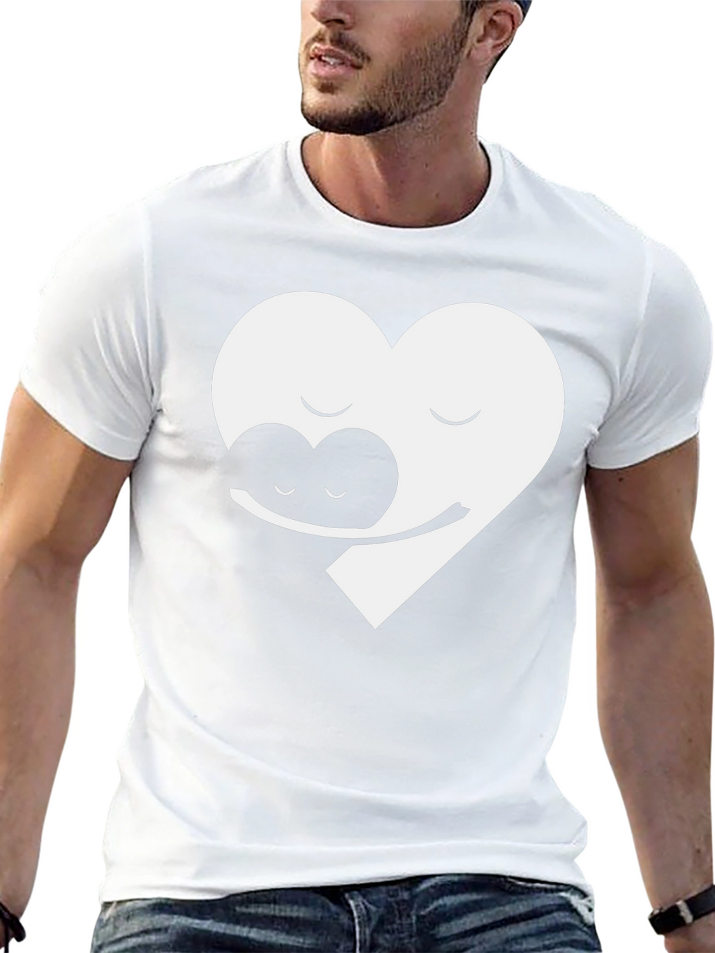 Yin Yang Heart Hug Graphic Tee