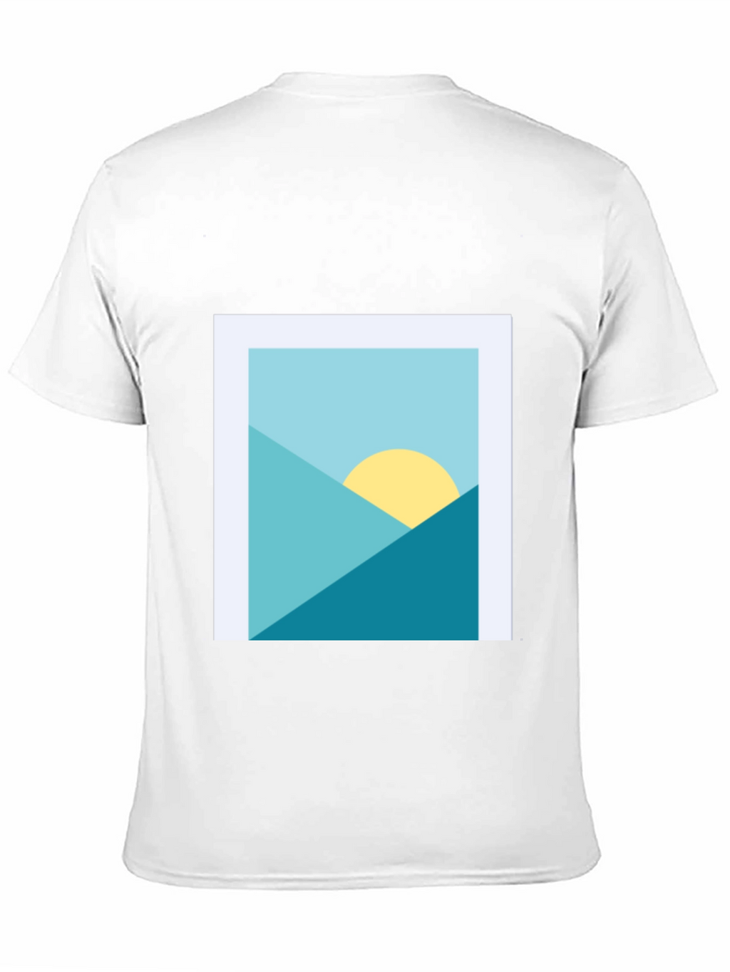 Geometric Landscape Graphic Tee - Modern Art Shirt