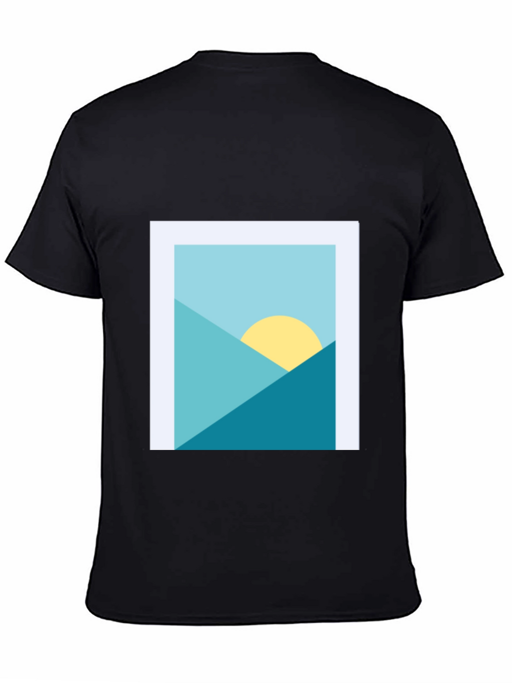 Geometric Landscape Graphic Tee - Modern Art Shirt