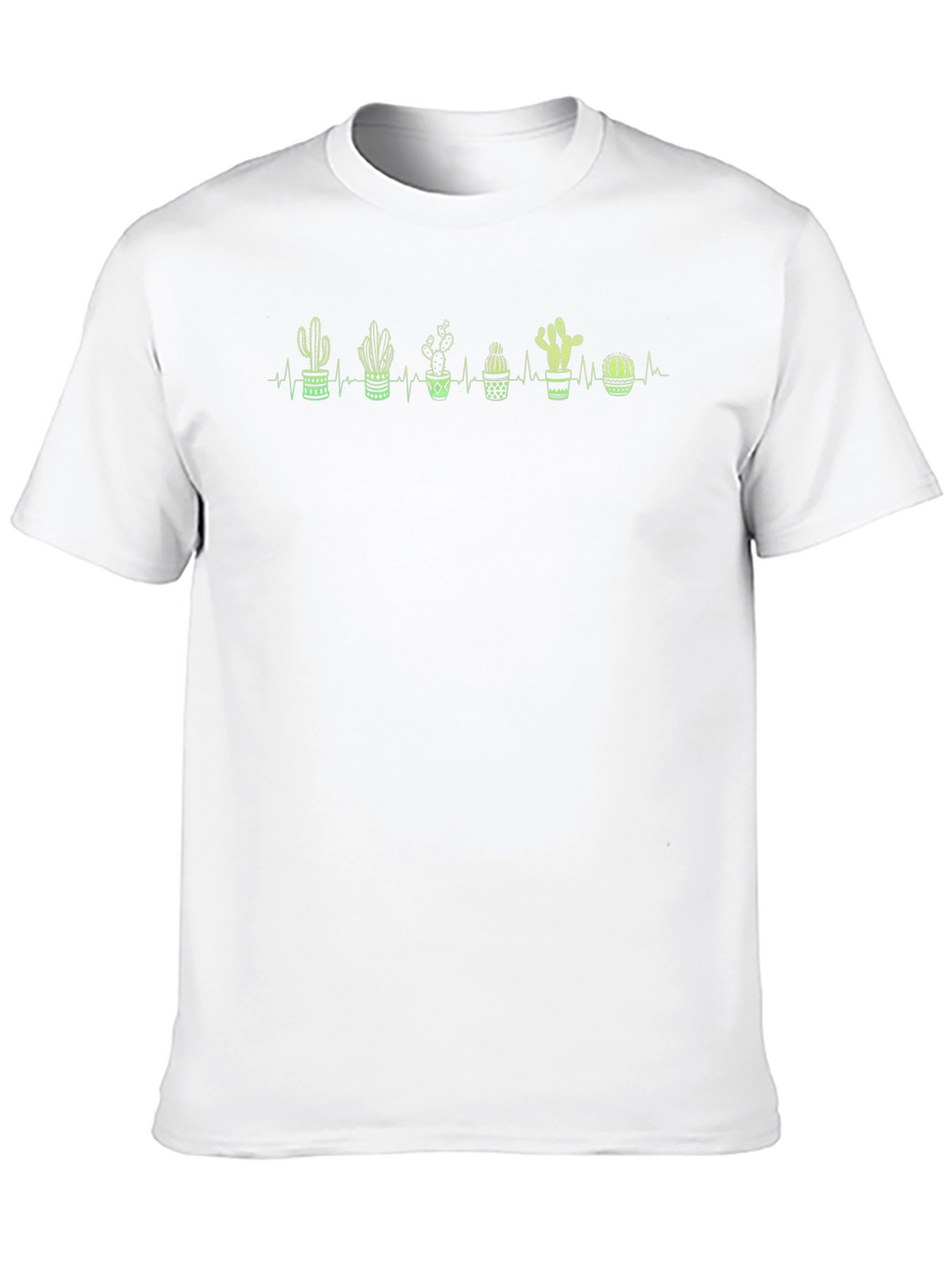 Cactus Heartbeat Graphic Tee - Black