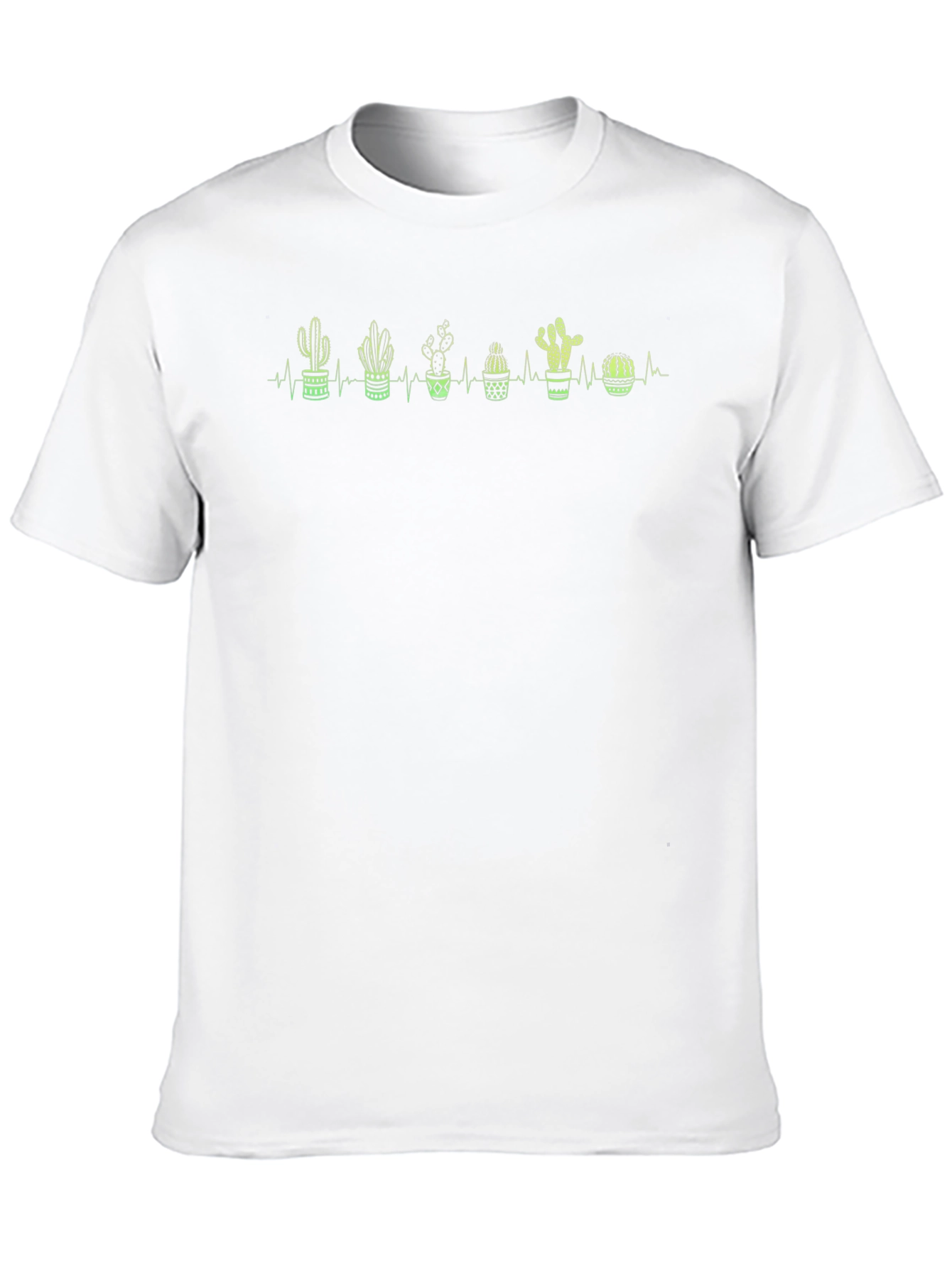 Cactus Heartbeat Graphic Tee - Black