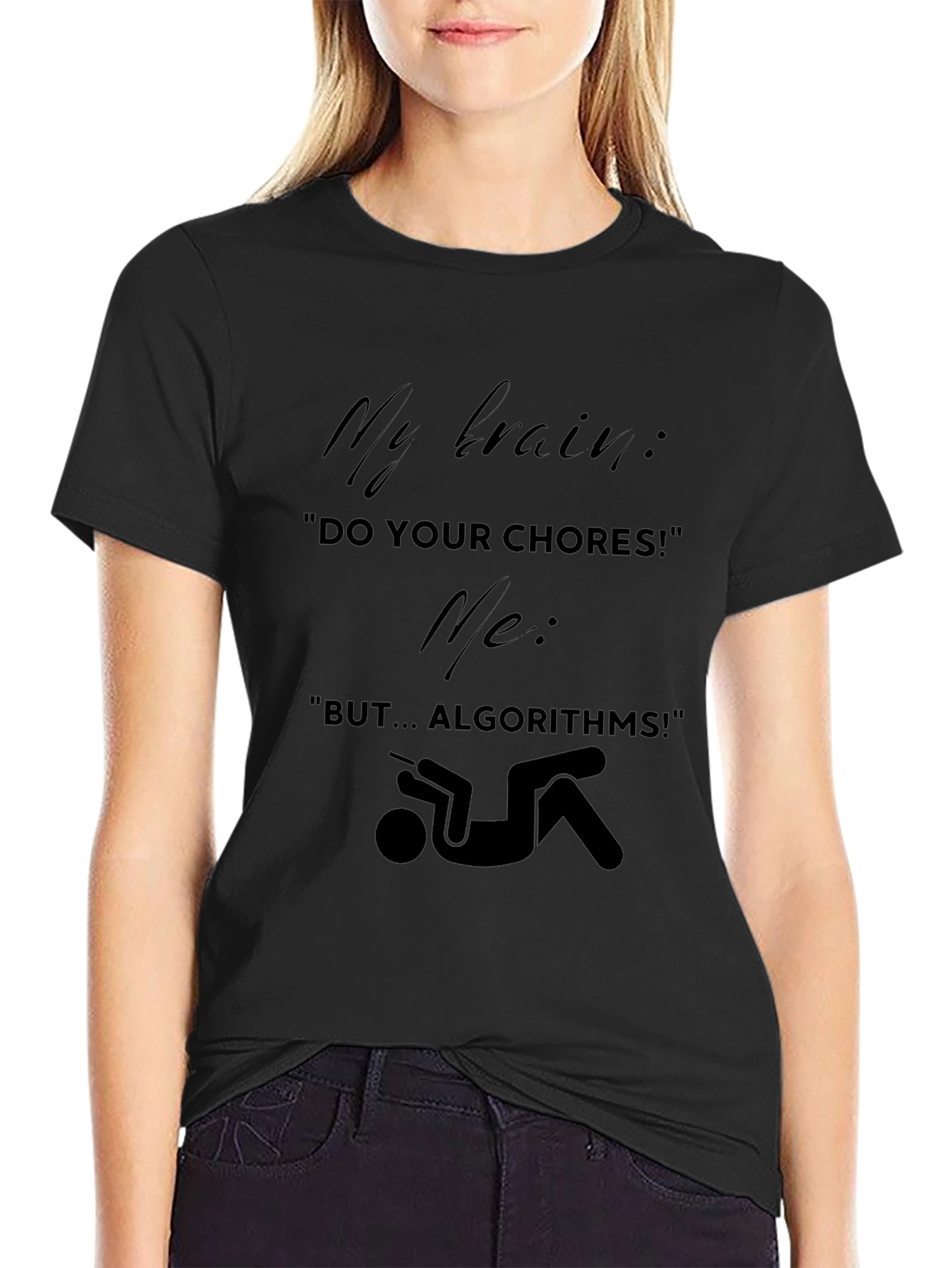 Funny Algorithm T-Shirt - Brain vs. Chores