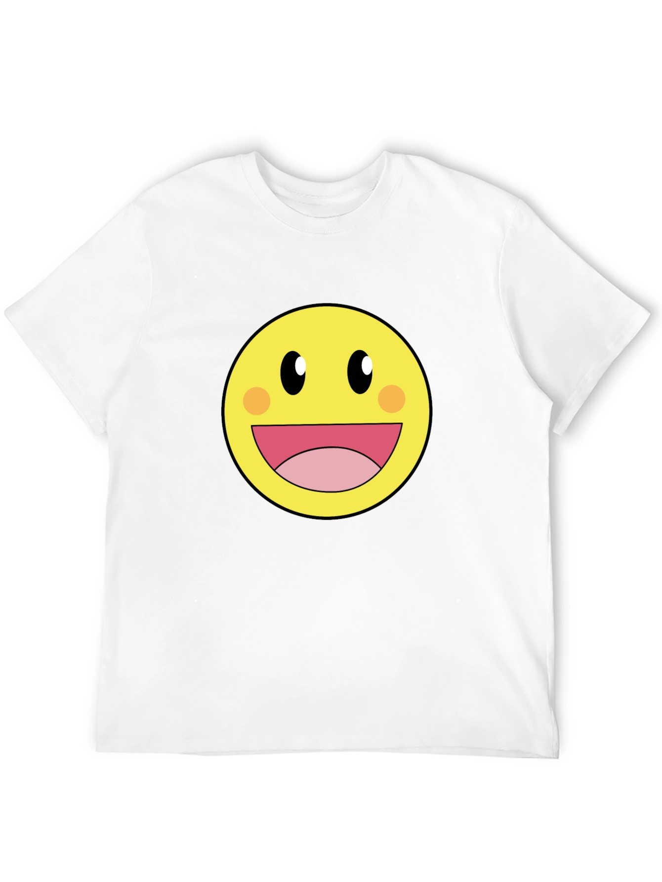 Smiley Face Graphic Tee - Happy Yellow Shirt