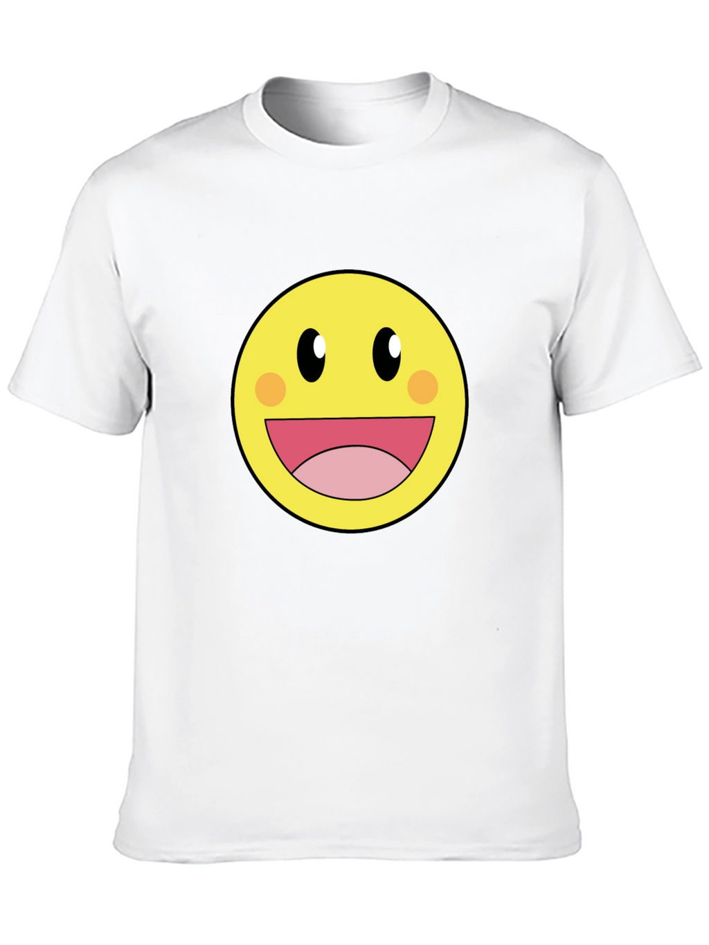 Smiley Face Graphic Tee - Happy Yellow Shirt