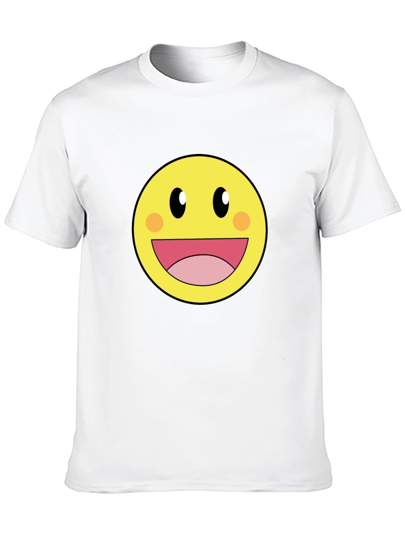 Smiley Face Graphic Tee - Happy Yellow Shirt