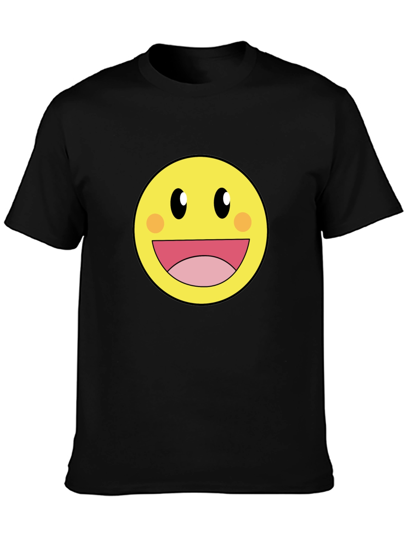 Smiley Face Graphic Tee - Happy Yellow Shirt