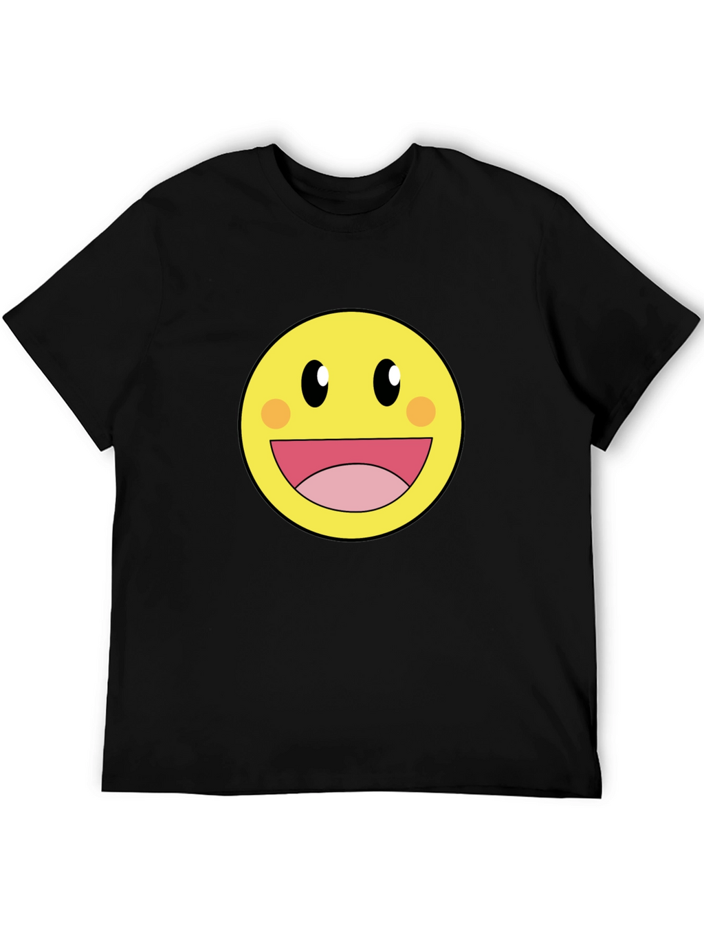Smiley Face Graphic Tee - Happy Yellow Shirt