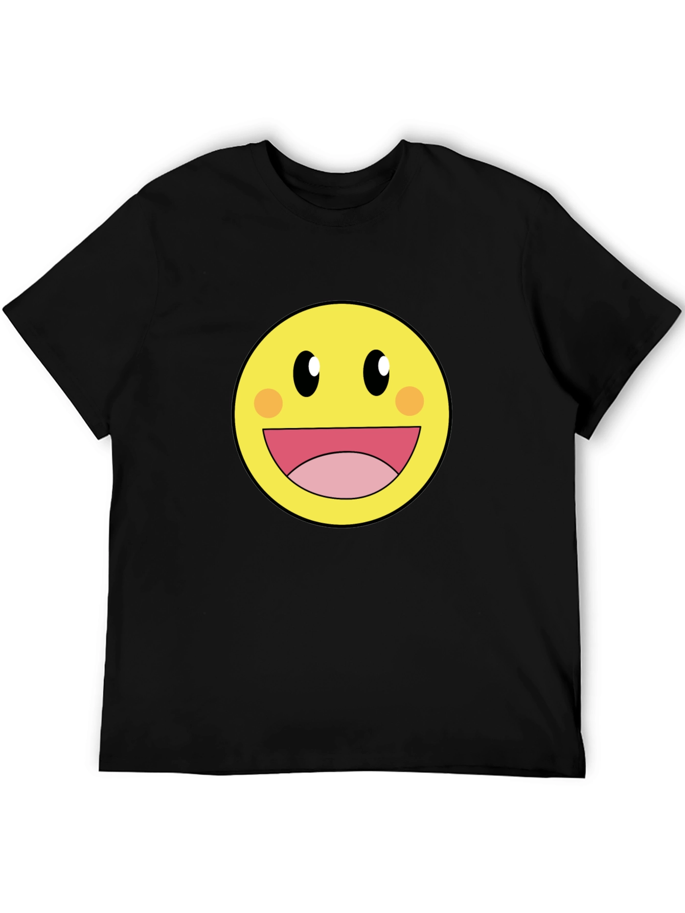Smiley Face Graphic Tee - Happy Yellow Shirt