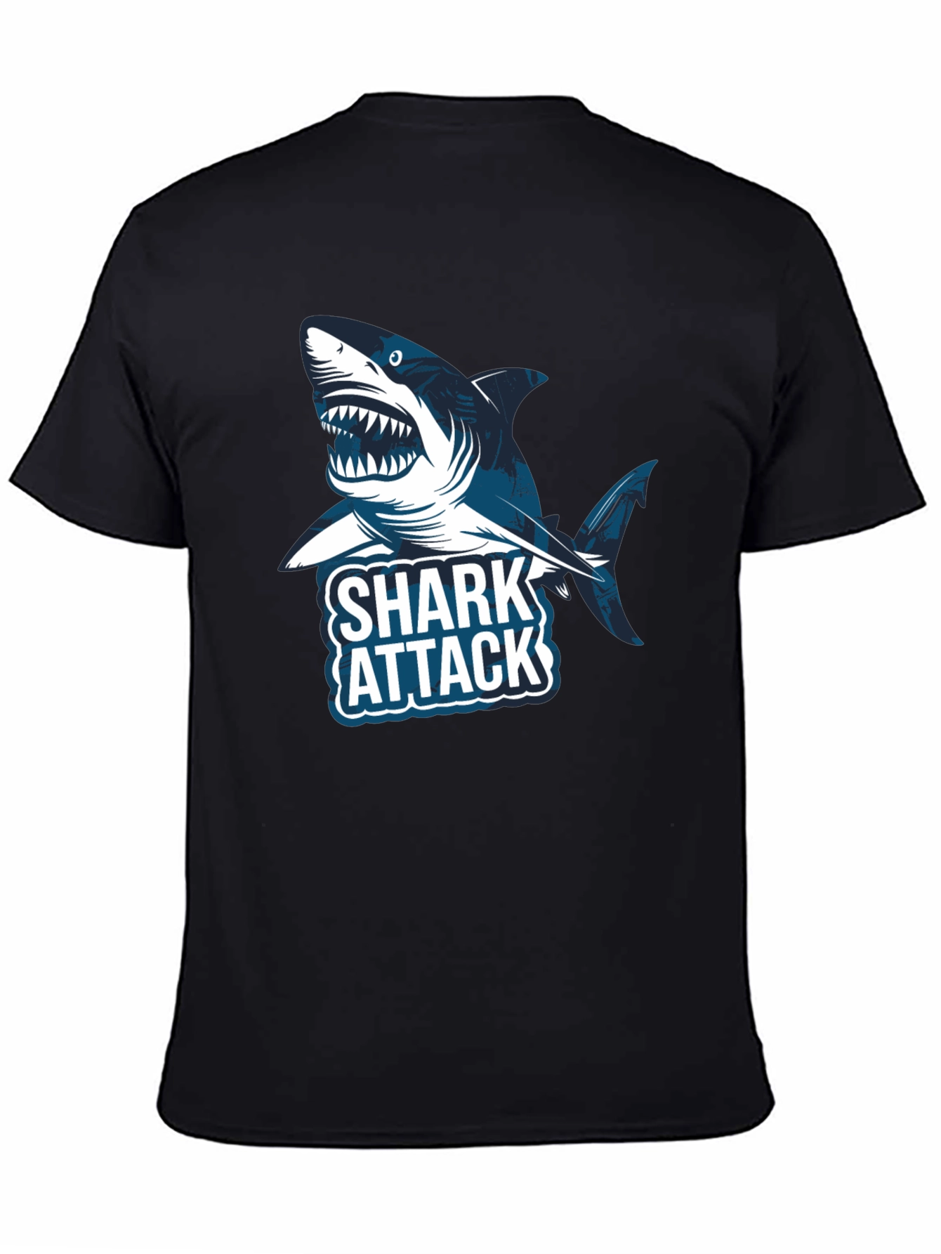 Shark Attack Graphic Tee -  Stylish Cotton T-Shirt