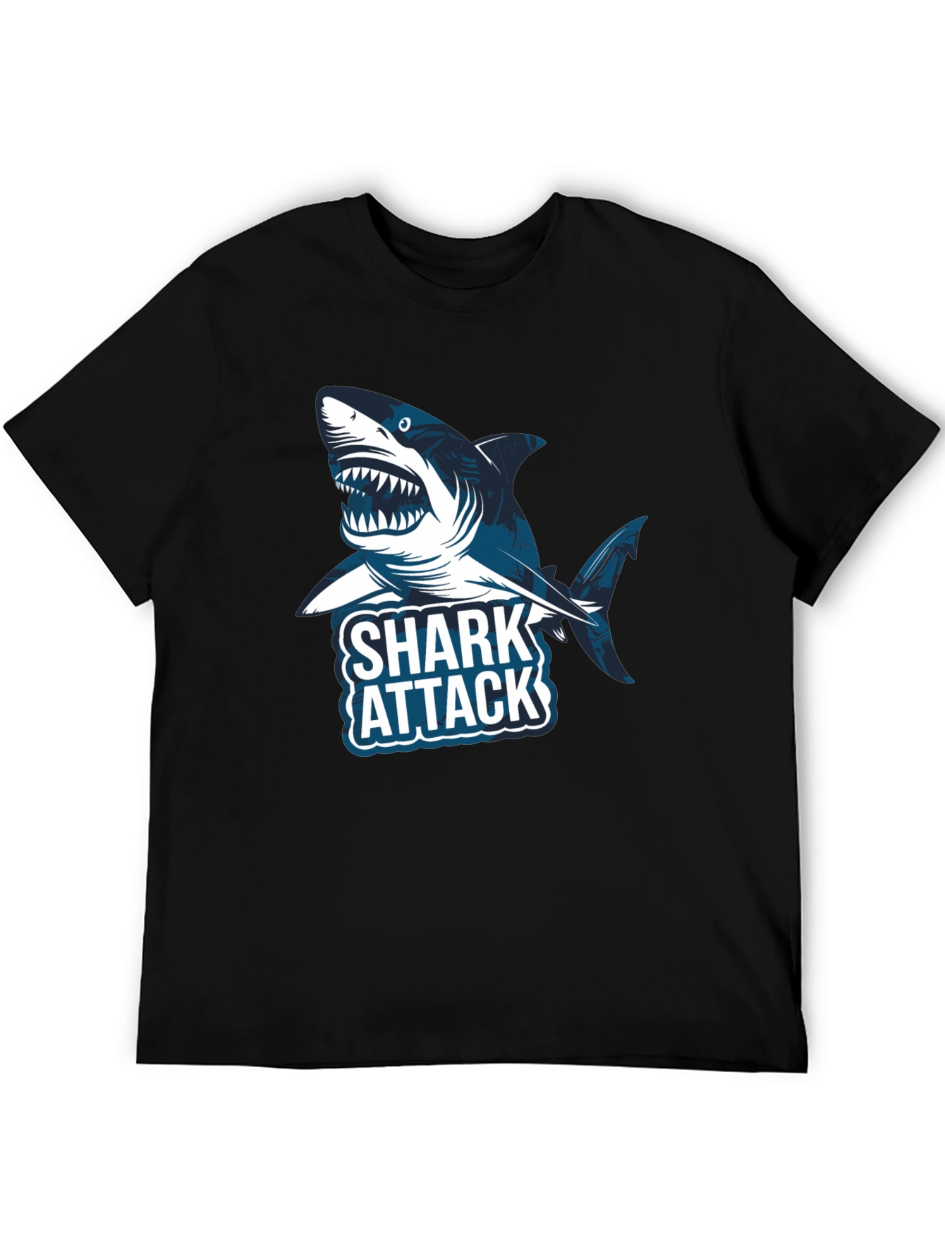 Shark Attack Graphic Tee -  Stylish Cotton T-Shirt