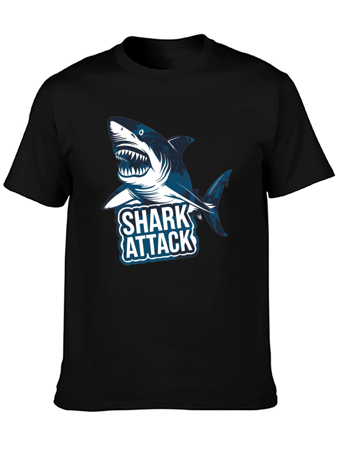 Shark Attack Graphic Tee -  Stylish Cotton T-Shirt