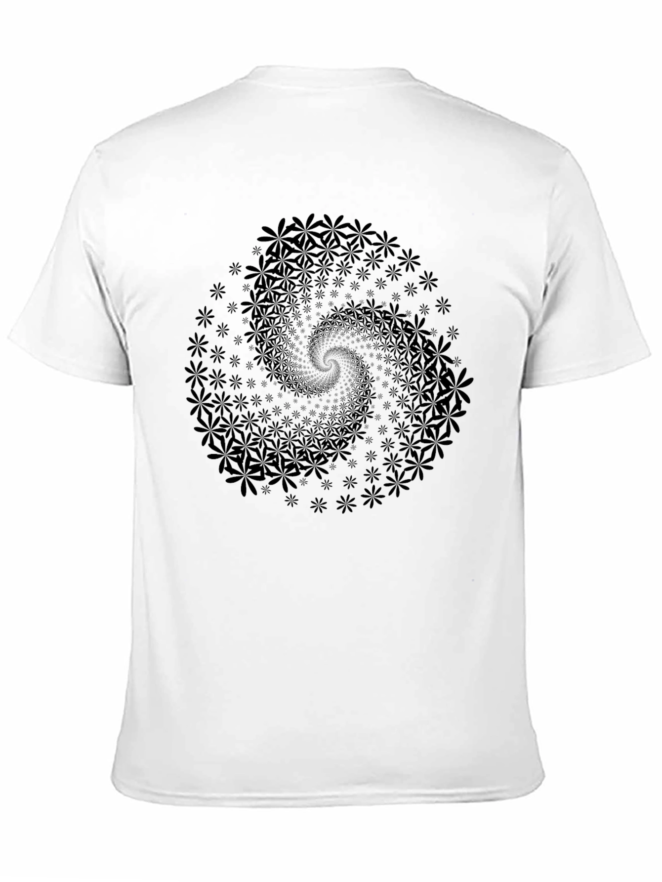 Floral Swirl Black T-Shirt