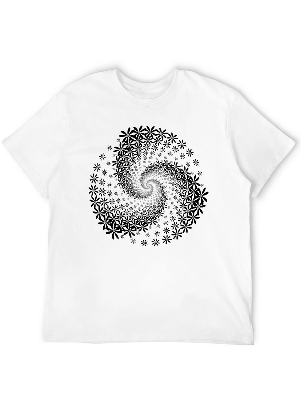 Floral Swirl Black T-Shirt
