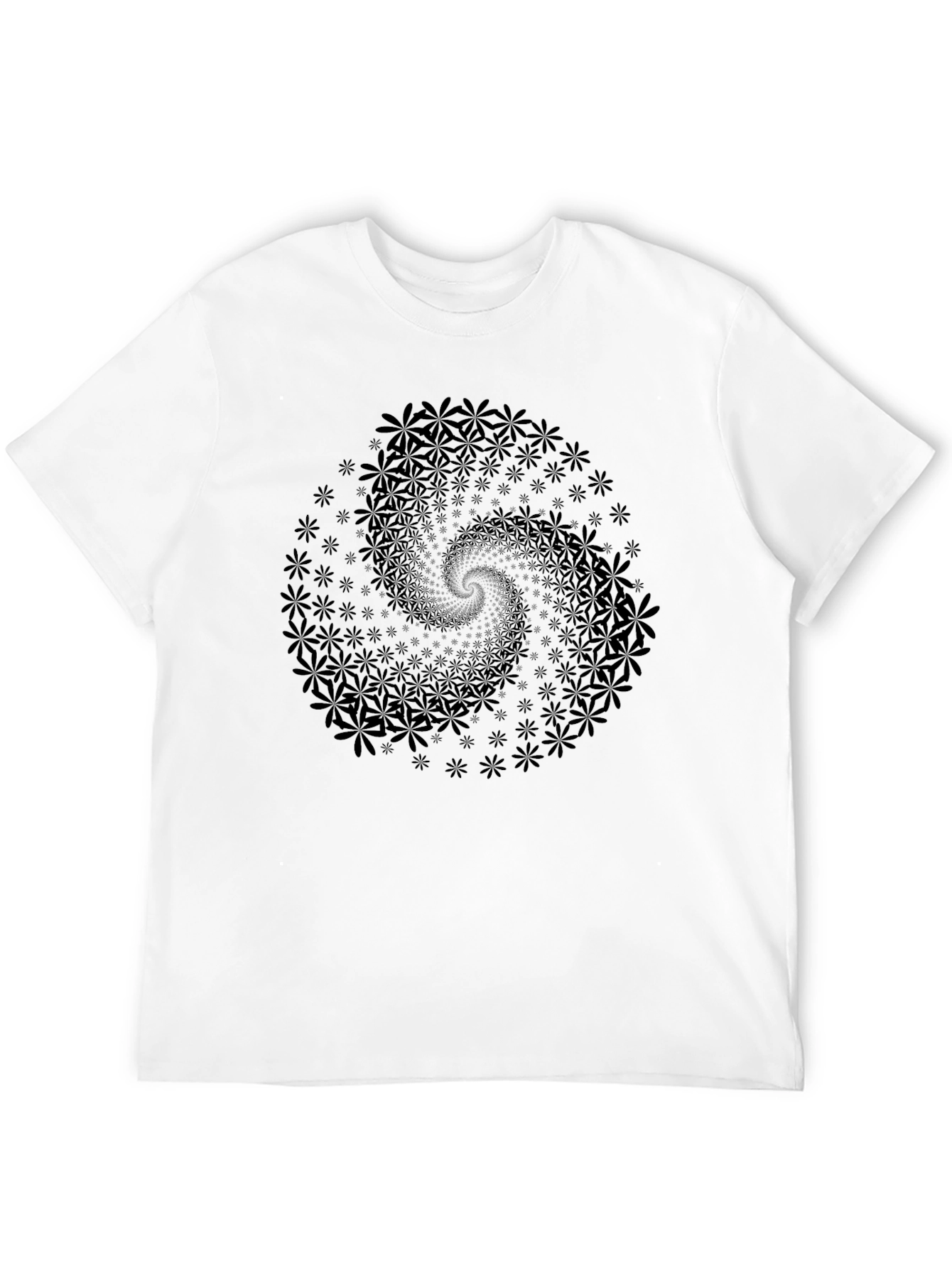 Floral Swirl Black T-Shirt