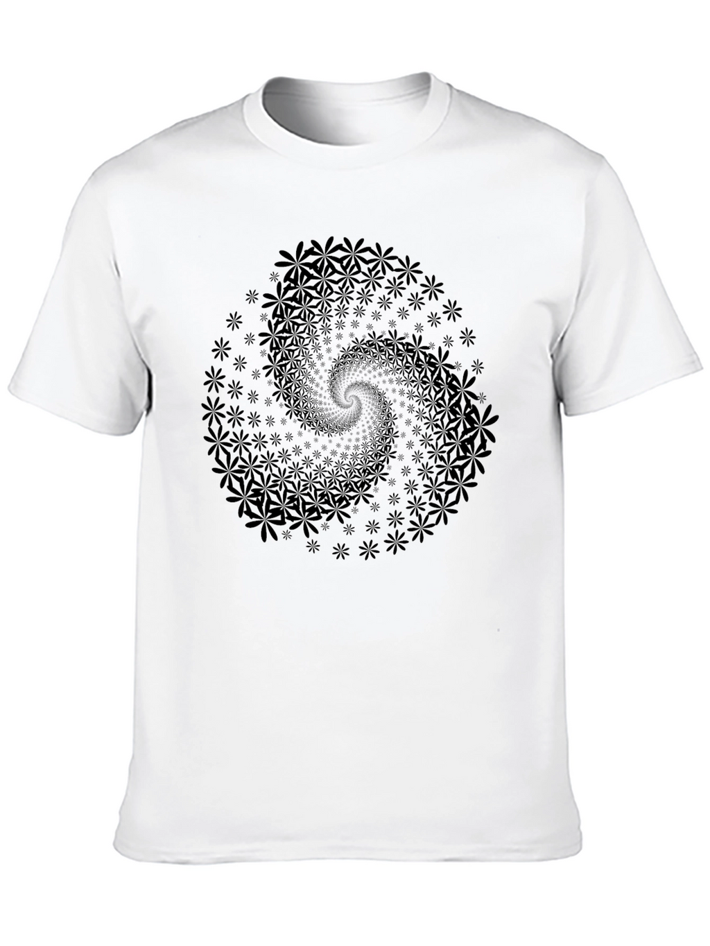Floral Swirl Black T-Shirt