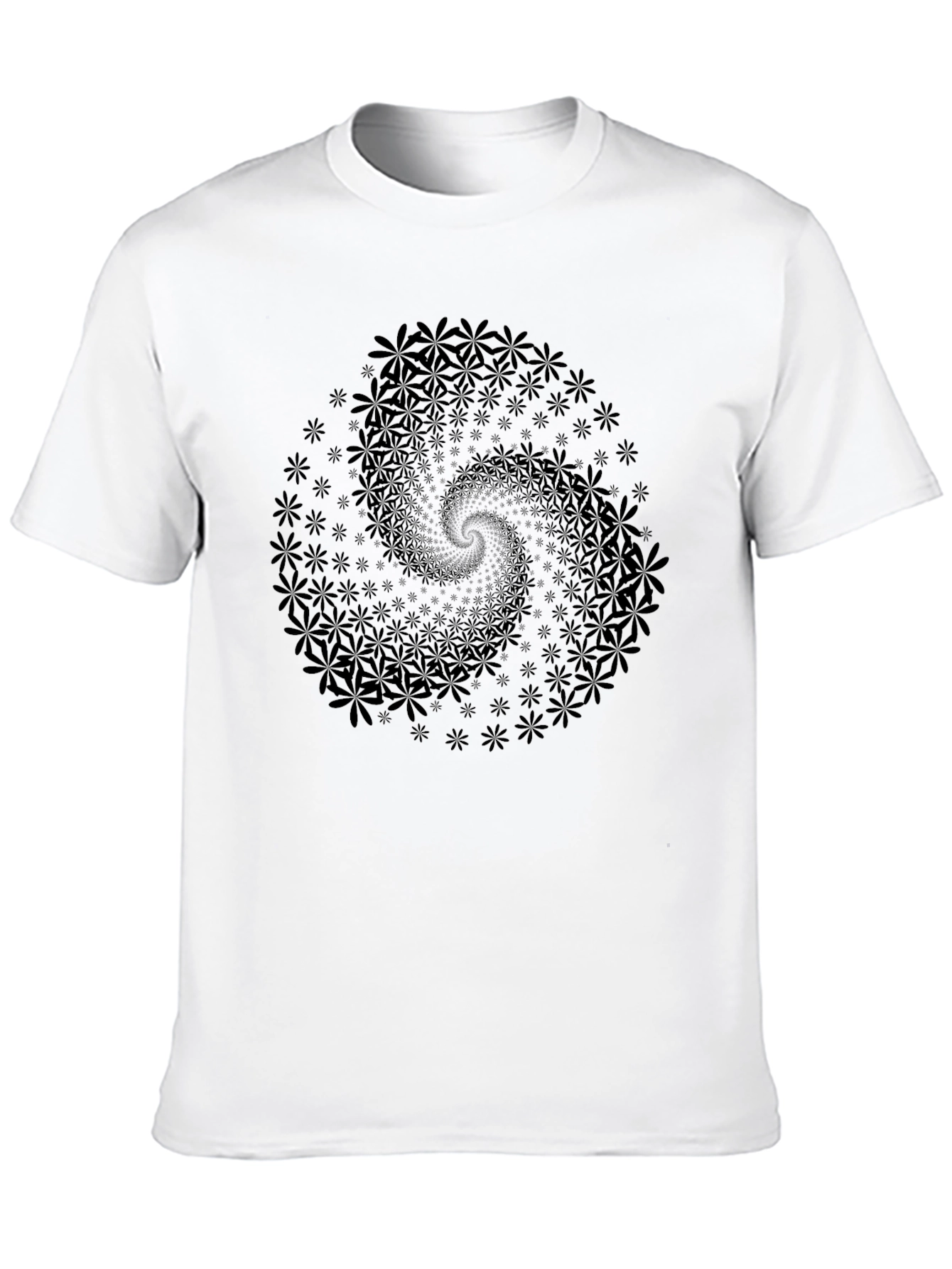 Floral Swirl Black T-Shirt