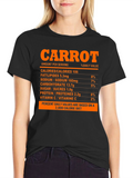 Carrot Nutrition Facts T-Shirt - Funny Foodie Tee