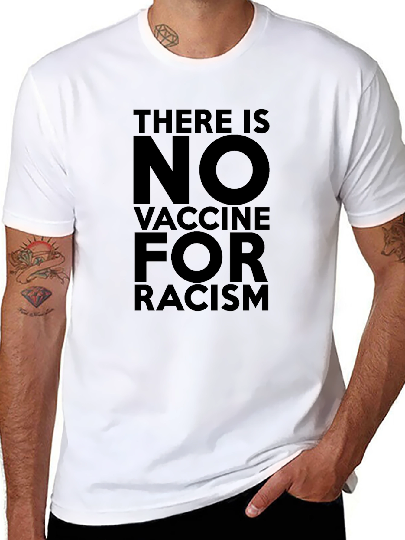 No Vaccine for Racism Graphic Tee