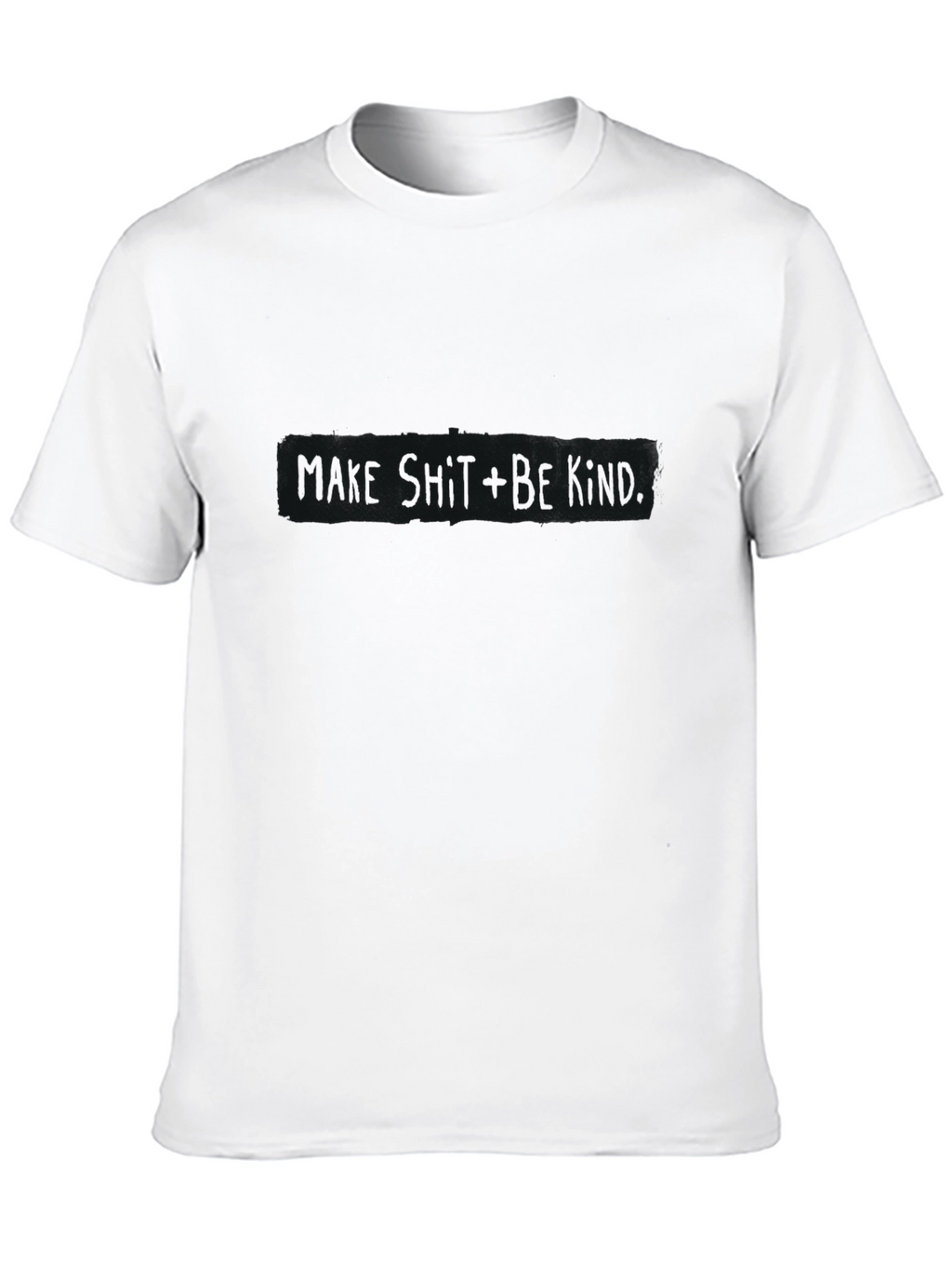Black T-Shirt with Distressed Graphic