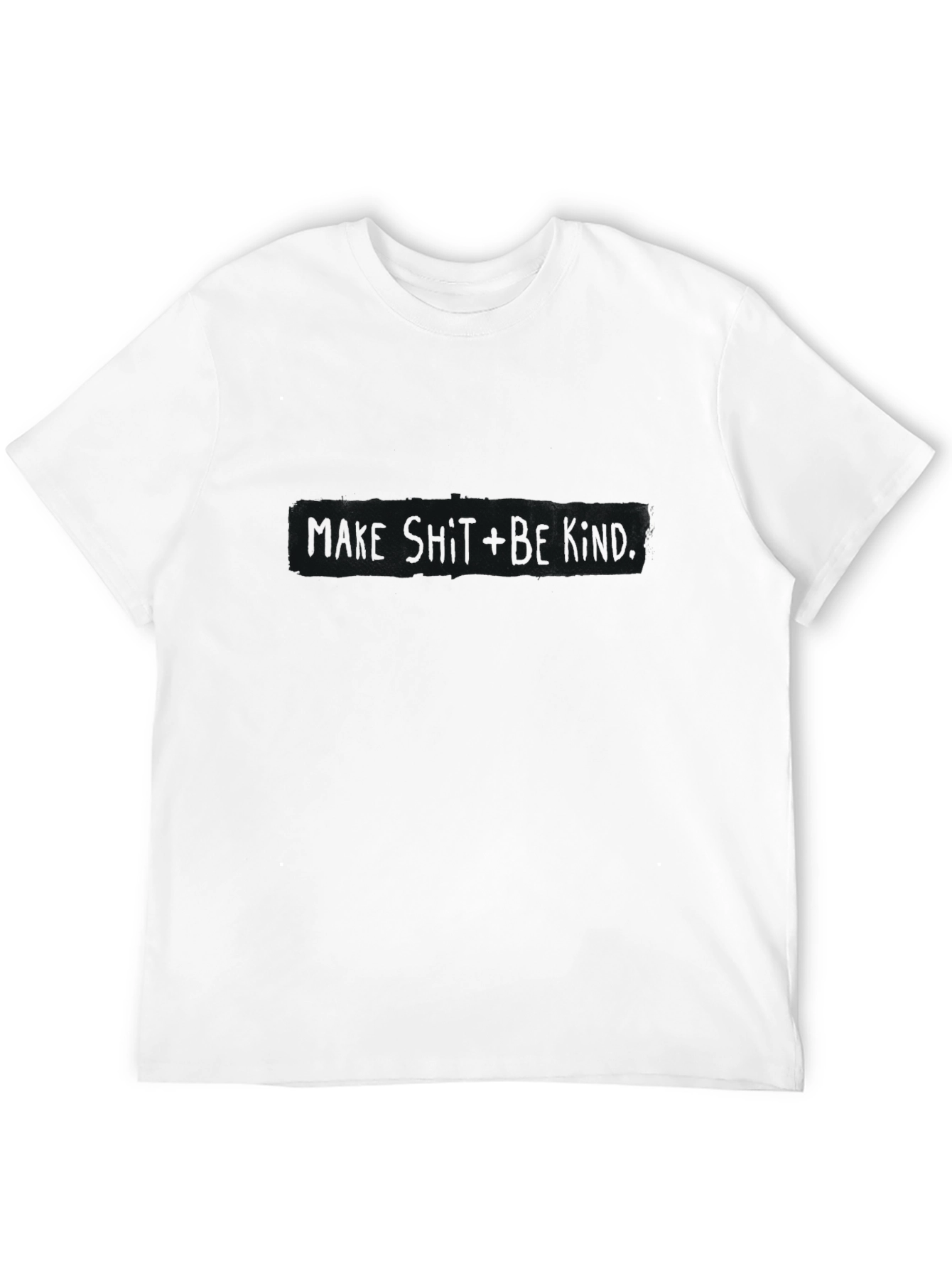 Black T-Shirt with Distressed Graphic