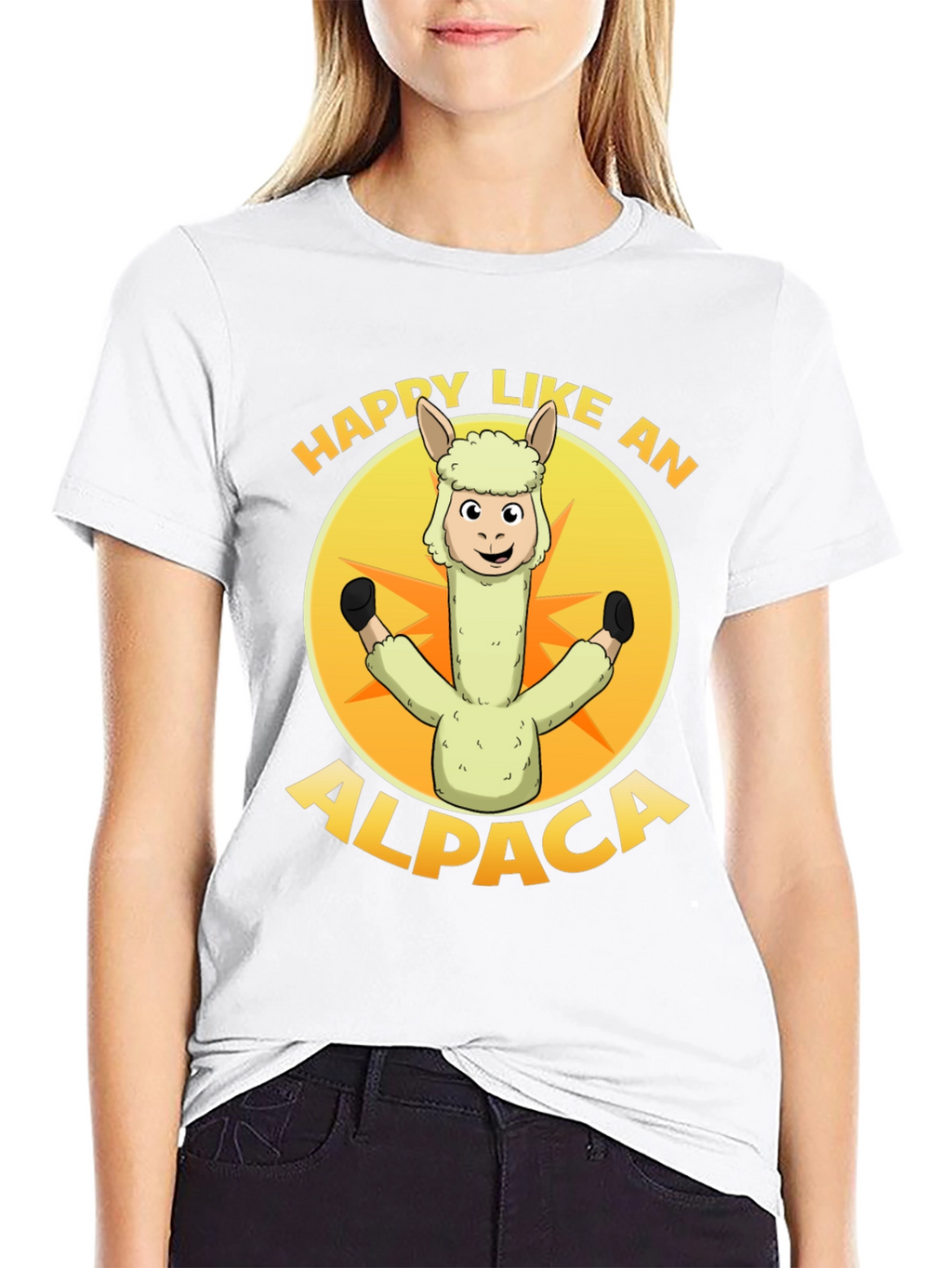 Happy Alpaca Graphic T-Shirt