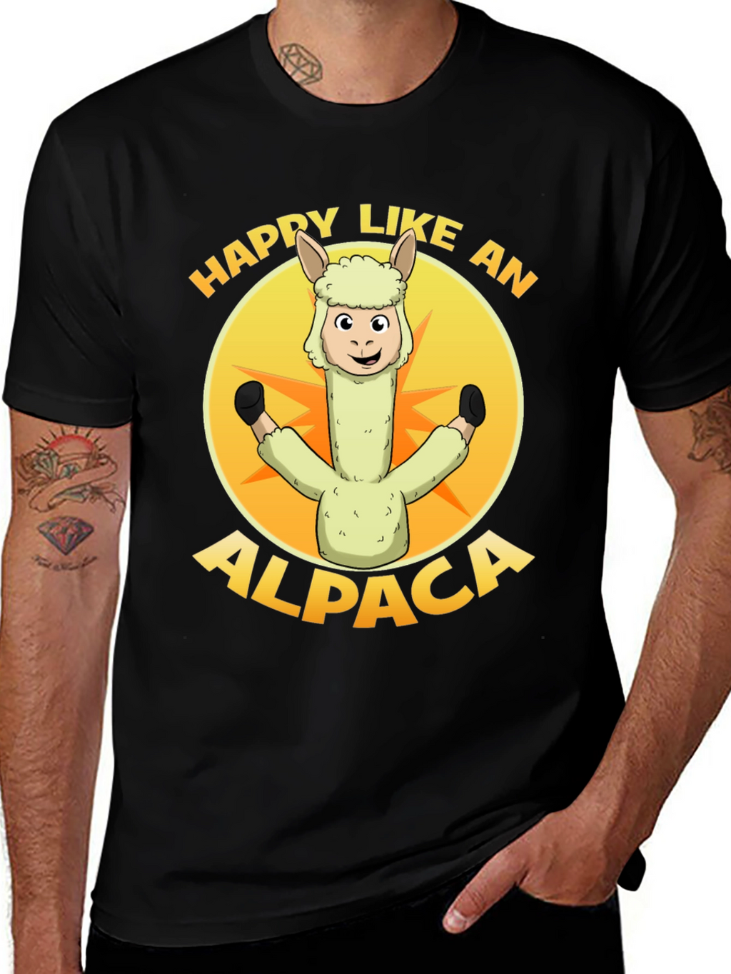 Happy Alpaca Graphic T-Shirt